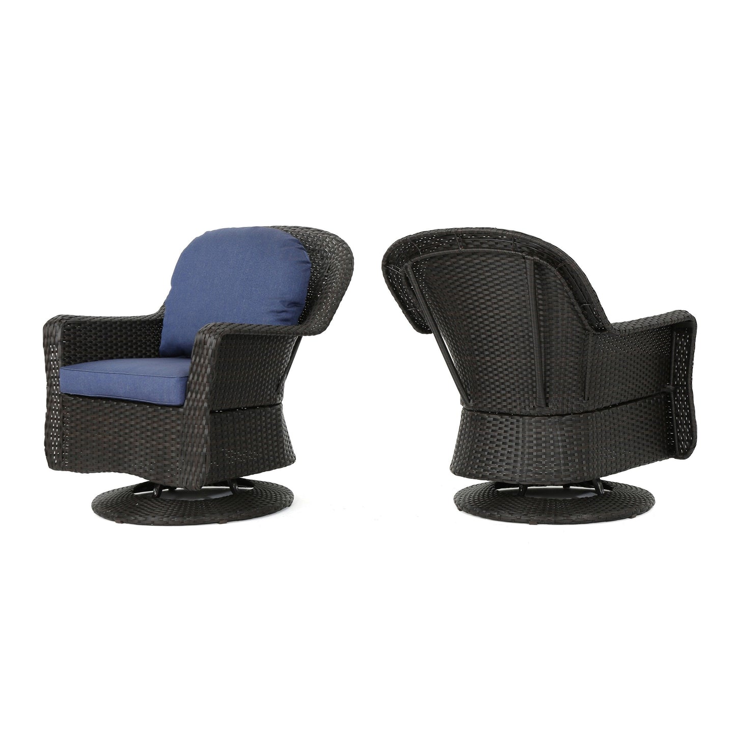 Fauteuil club d'extérieur en osier Liam (lot de 2) par Christopher Knight Home