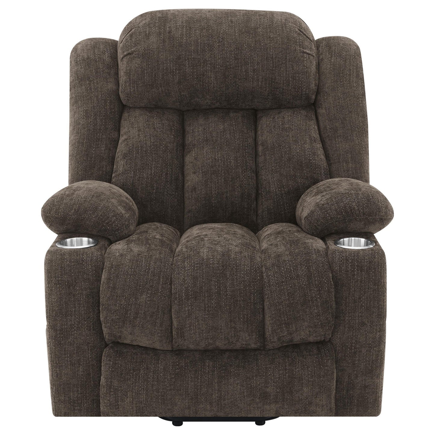 Fauteuil inclinable électrique Limi, marron foncé, port USB, porte-gobelets