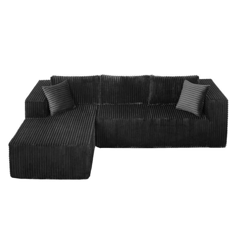Canapé modulable en peluche, entièrement en mousse sans ressorts, gain de place pour le salon