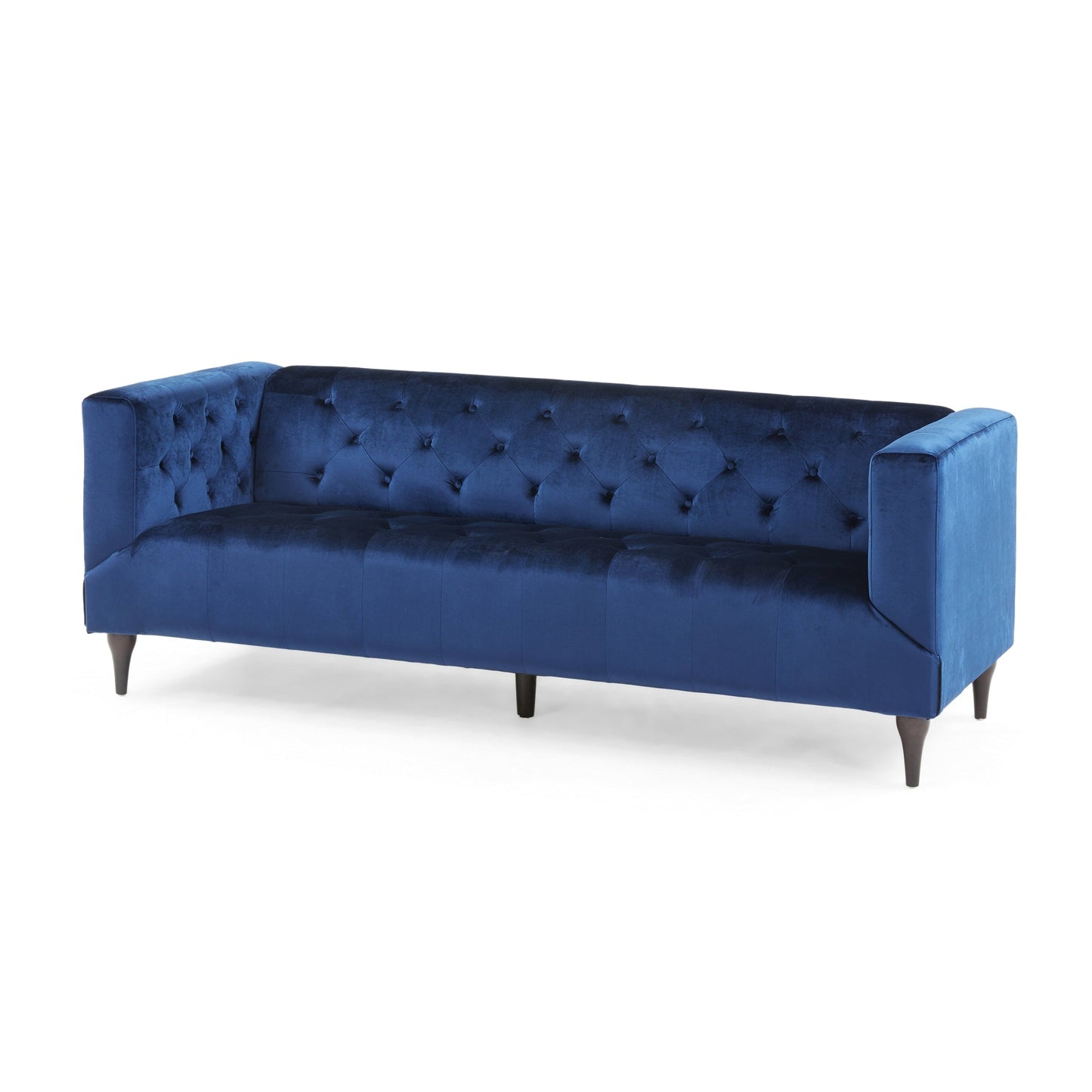 Canapé 3 places contemporain en velours Loomis par Christopher Knight Home