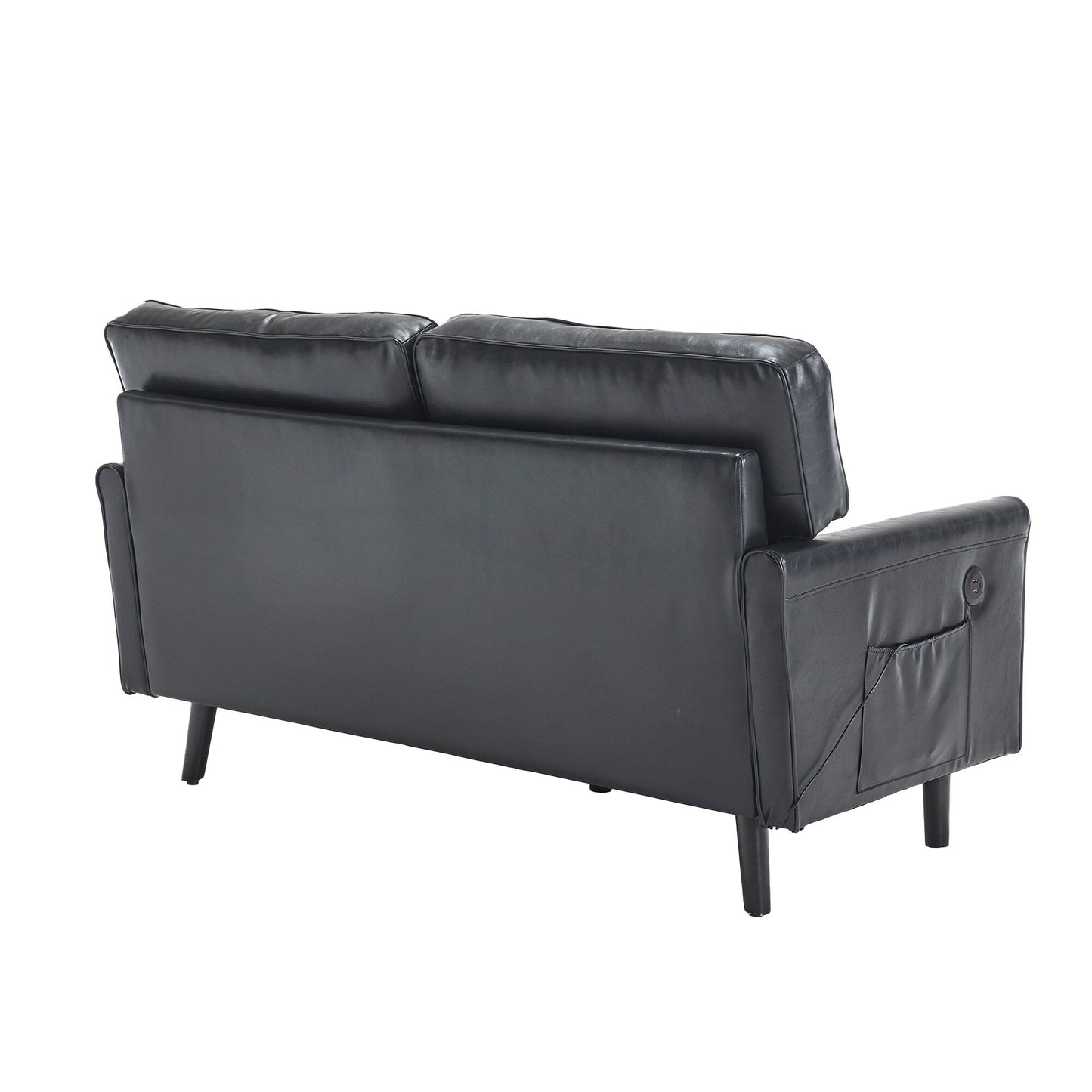 Canapé 2 places, petit canapé avec port USB et housse de coussin amovible.