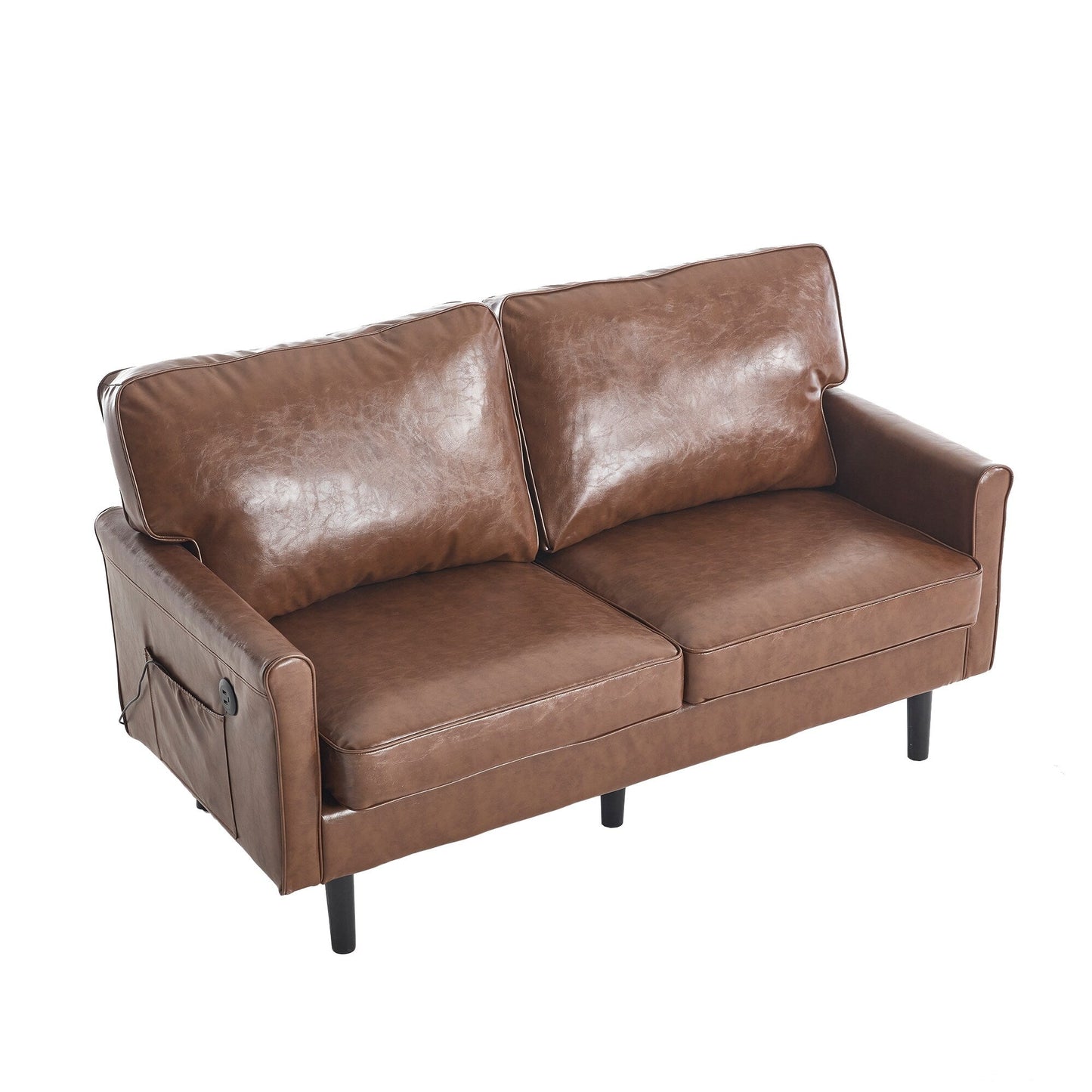 Canapé 2 places, petit canapé avec port USB et housse de coussin amovible.