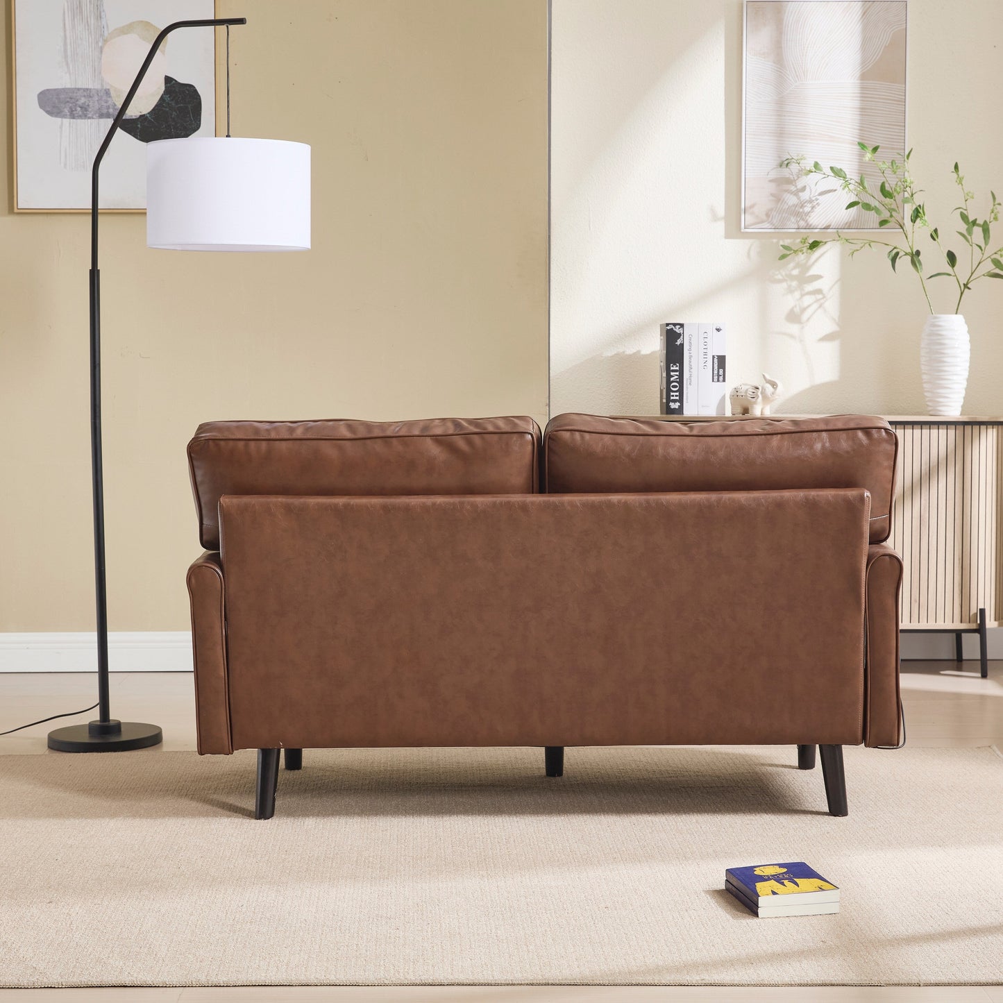 Canapé 2 places, petit canapé avec port USB et housse de coussin amovible.