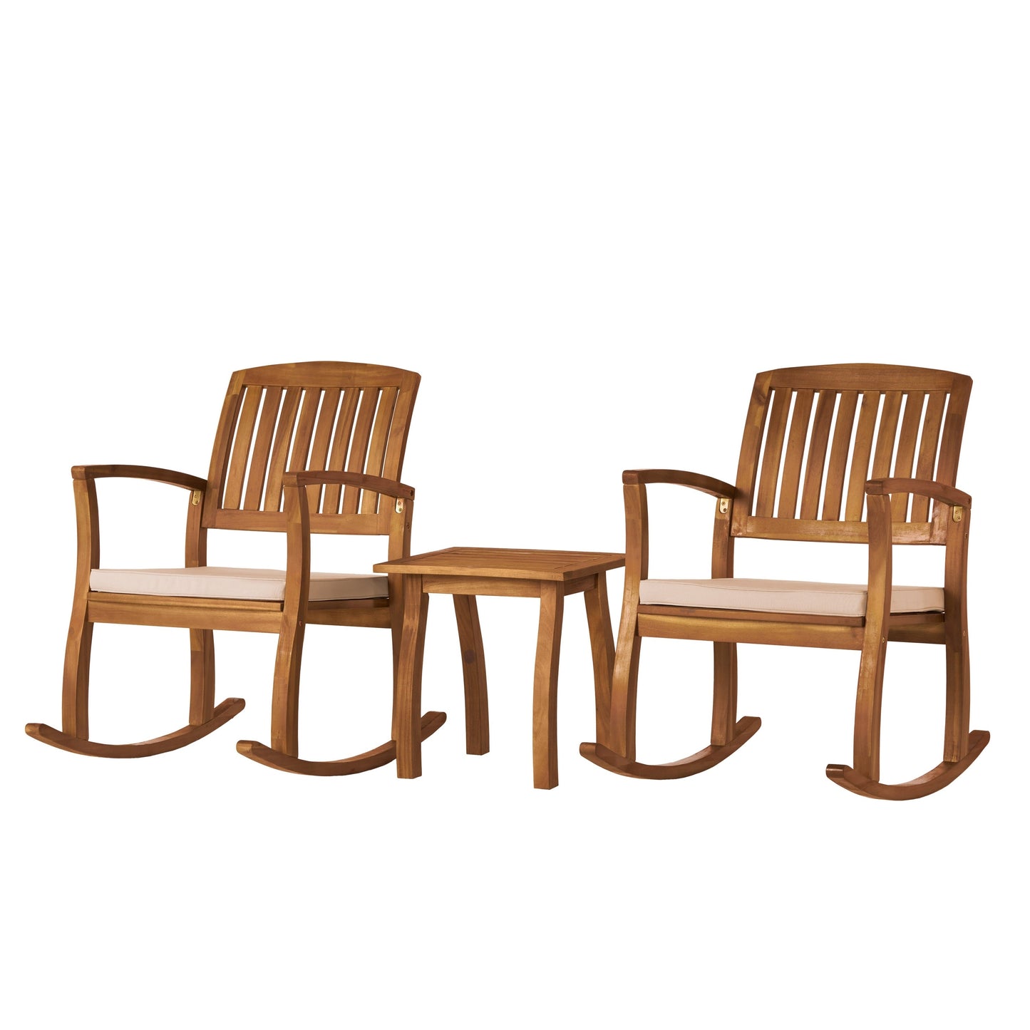 Ensemble de 3 chaises à bascule d'extérieur Lucca par Christopher Knight Home