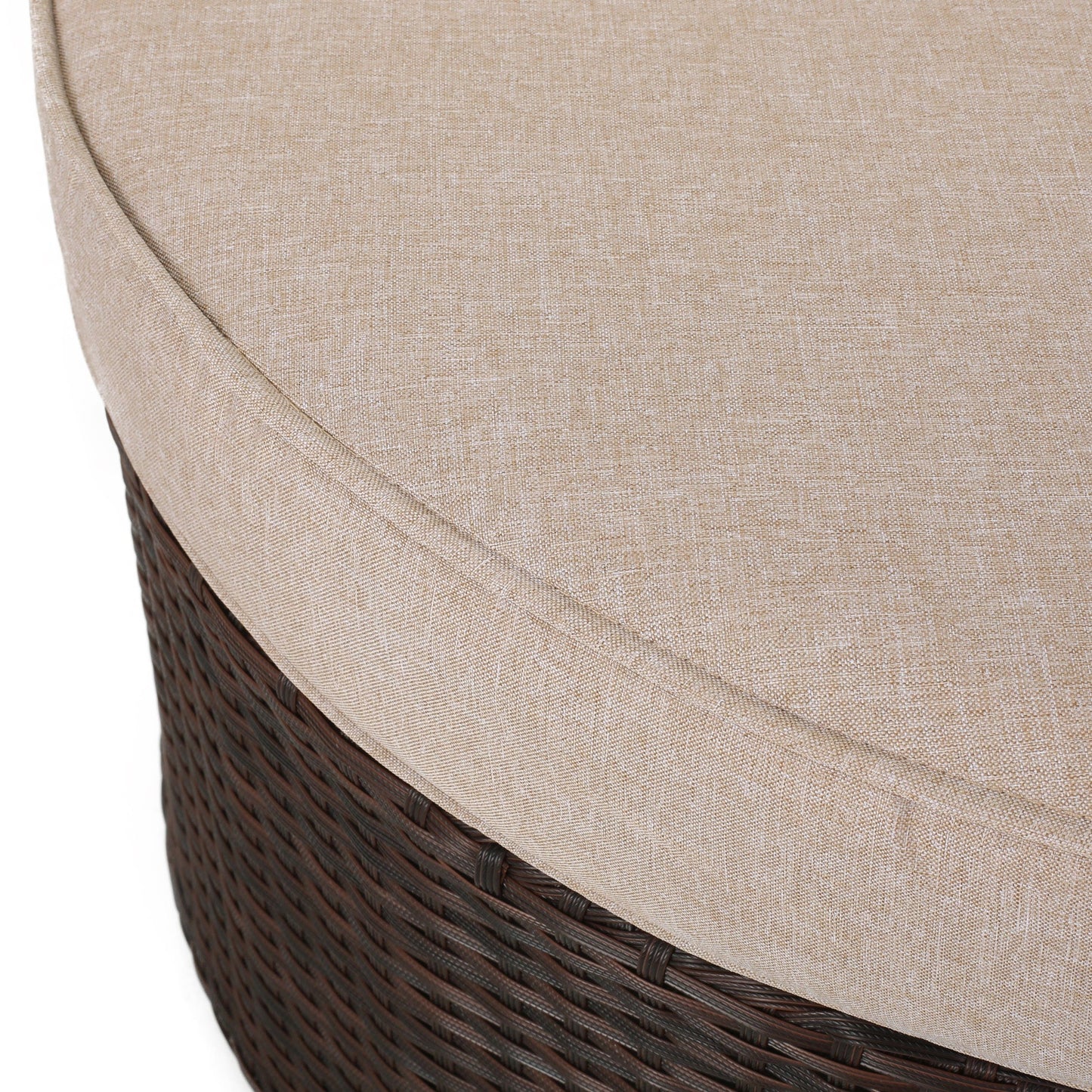 Ensemble de salon d'extérieur Madras Zanzibar en osier courbé avec pouf par Christopher Knight Home