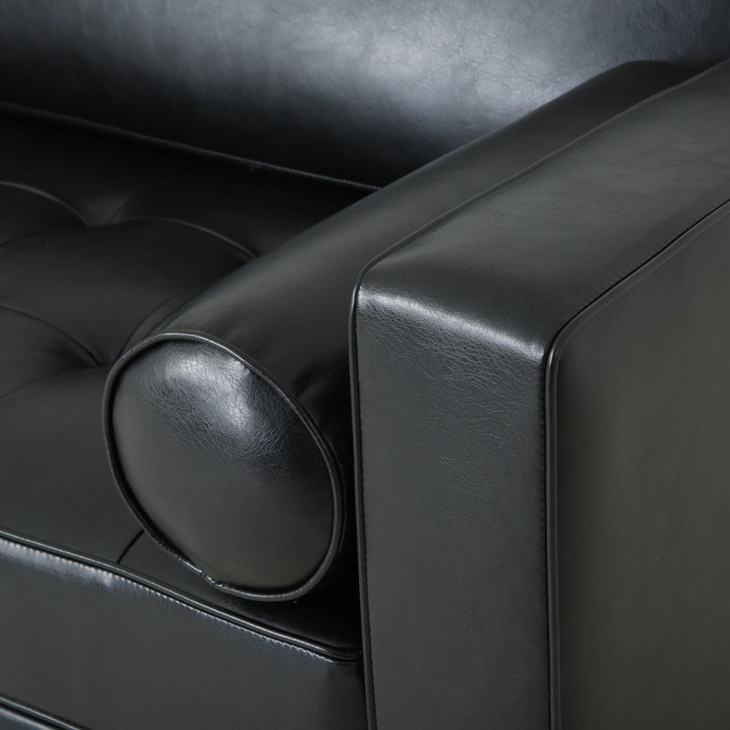 Canapé 3 places capitonné contemporain Malinta par Christopher Knight Home - 82,25 L x 33,00 l x 33,00 H