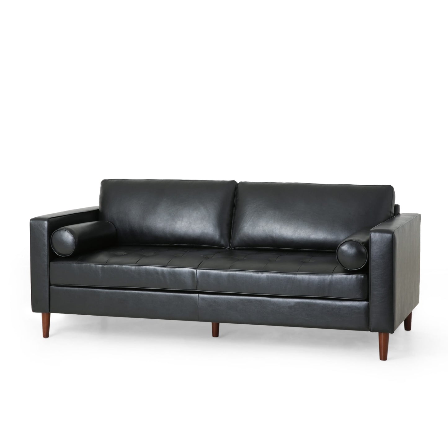 Canapé 3 places capitonné contemporain Malinta par Christopher Knight Home - 82,25 L x 33,00 l x 33,00 H
