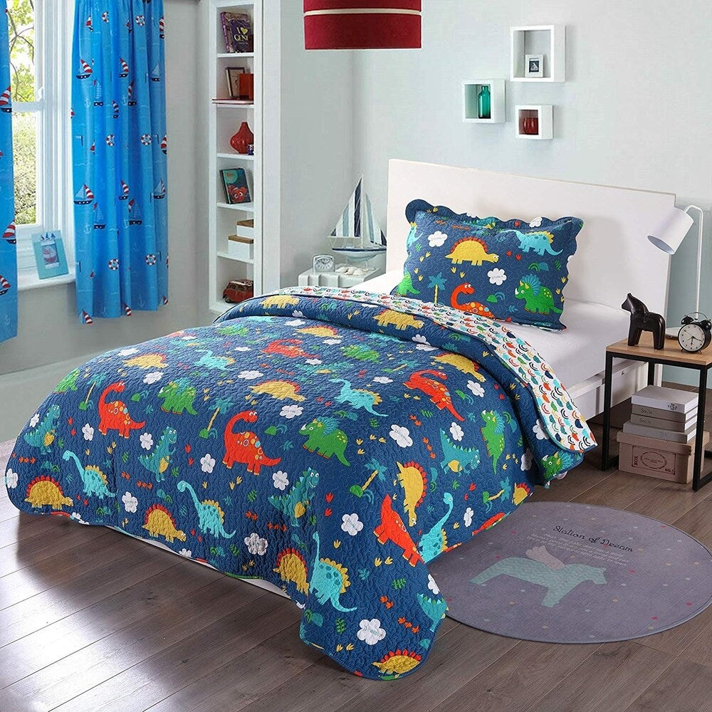 Parure de lit pour enfants Elmer Dinosaur Porch & Den