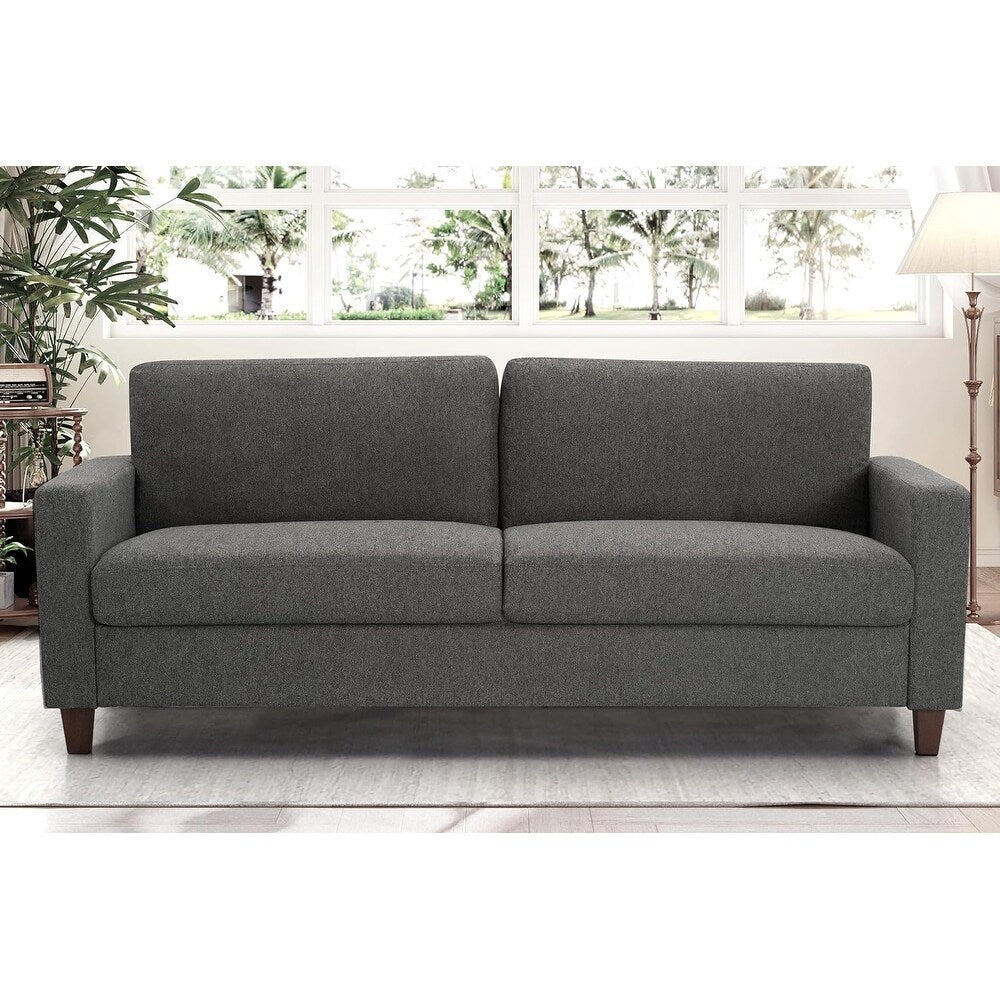 Canapé 3 places Miles Mid-Century Modern avec coussins de dossier réversibles, grand