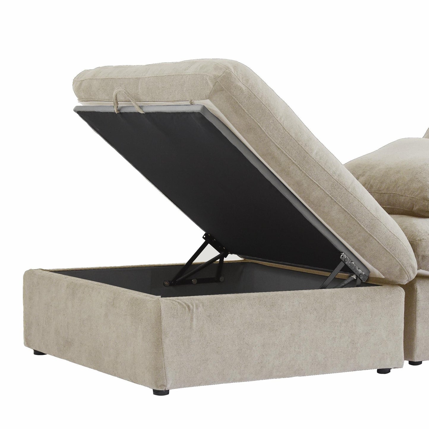 Canapé modulaire sectionnel minimaliste moderne rembourré en duvet, canapé Cloud.