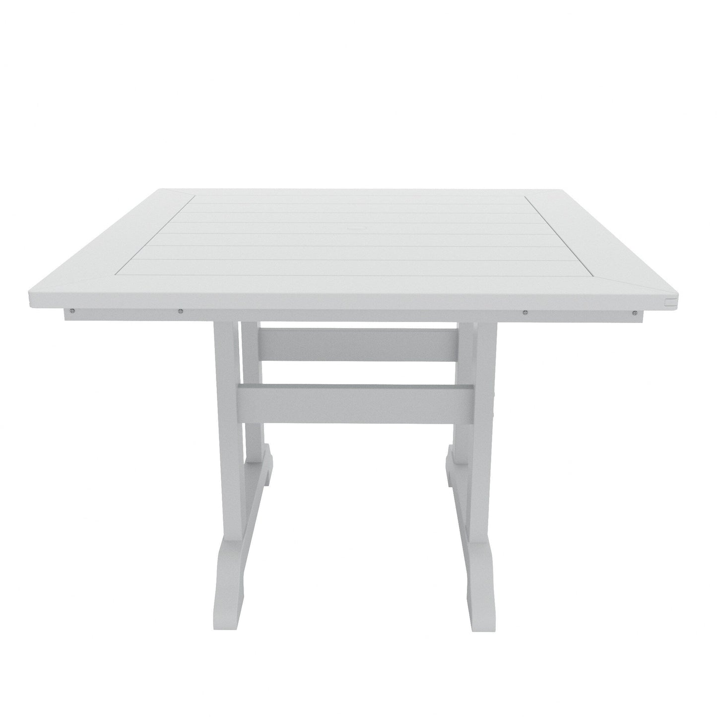 Ensemble de salle à manger d'extérieur Polytrends Shoreside, 5 pièces, carré, en polyester, respectueux de l'environnement, toutes saisons, avec fauteuils