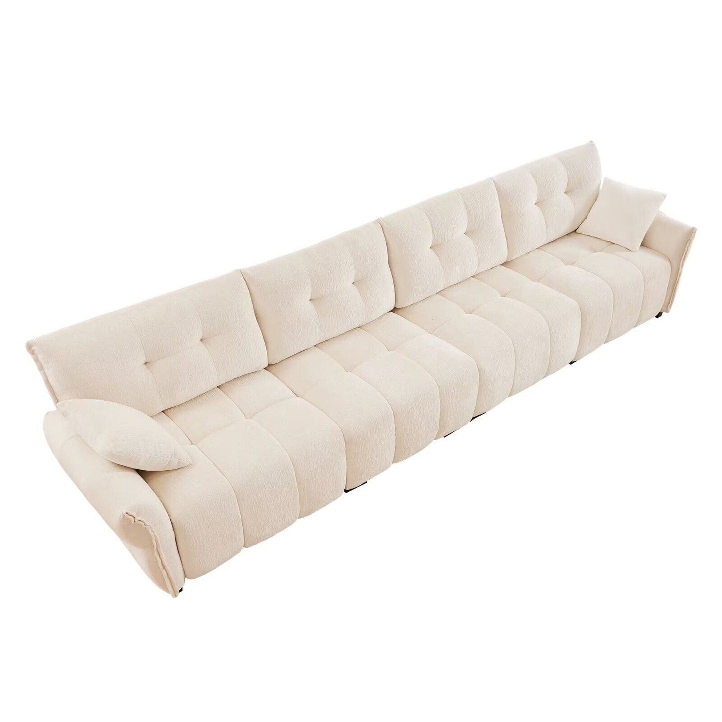 Canapé moderne en chenille, structure en bois massif avec coussin haute élasticité