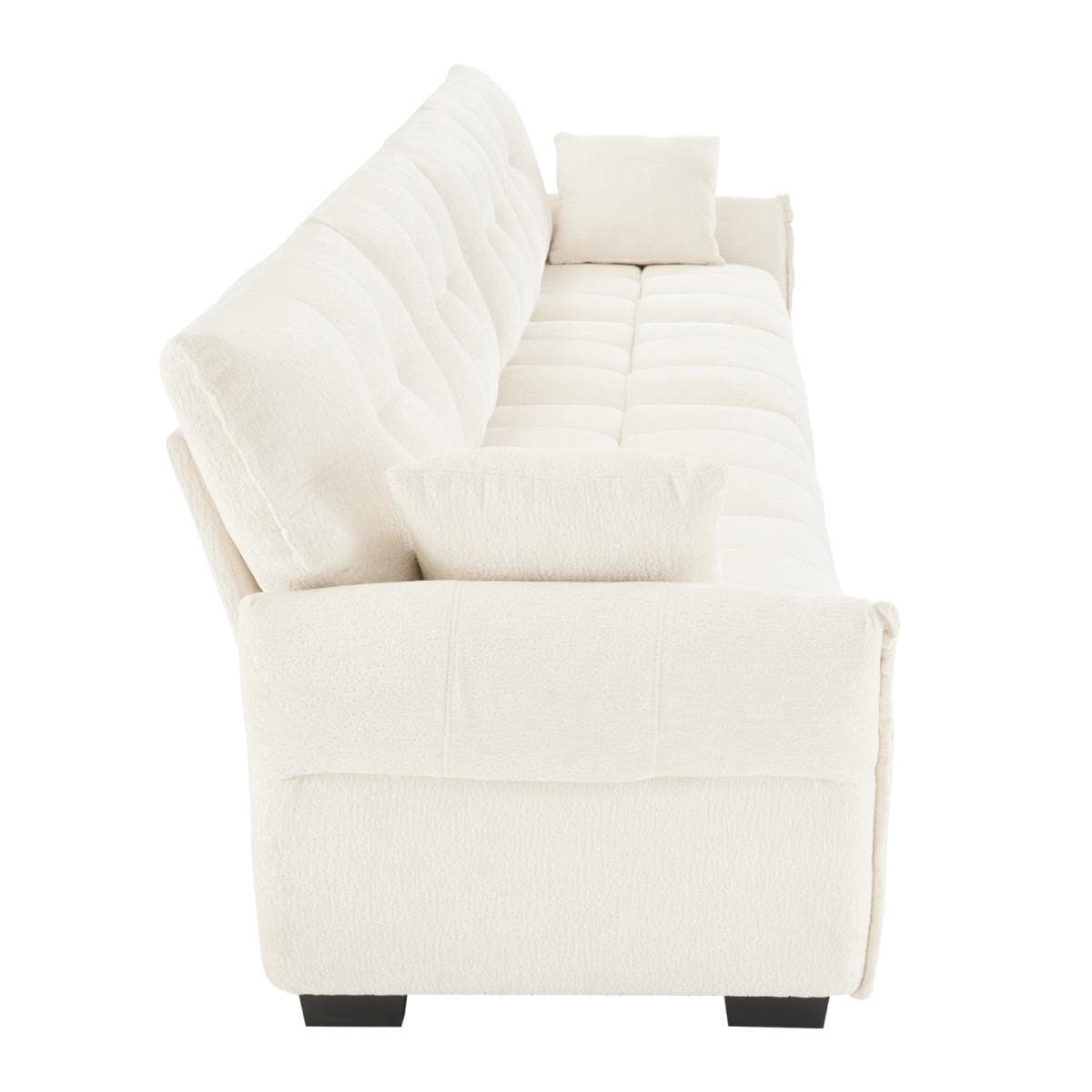 Canapé moderne en chenille, structure en bois massif avec coussin haute élasticité