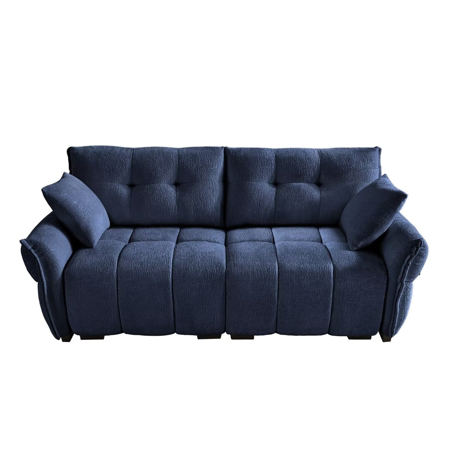 Canapé moderne en chenille, structure en bois massif avec coussin haute élasticité