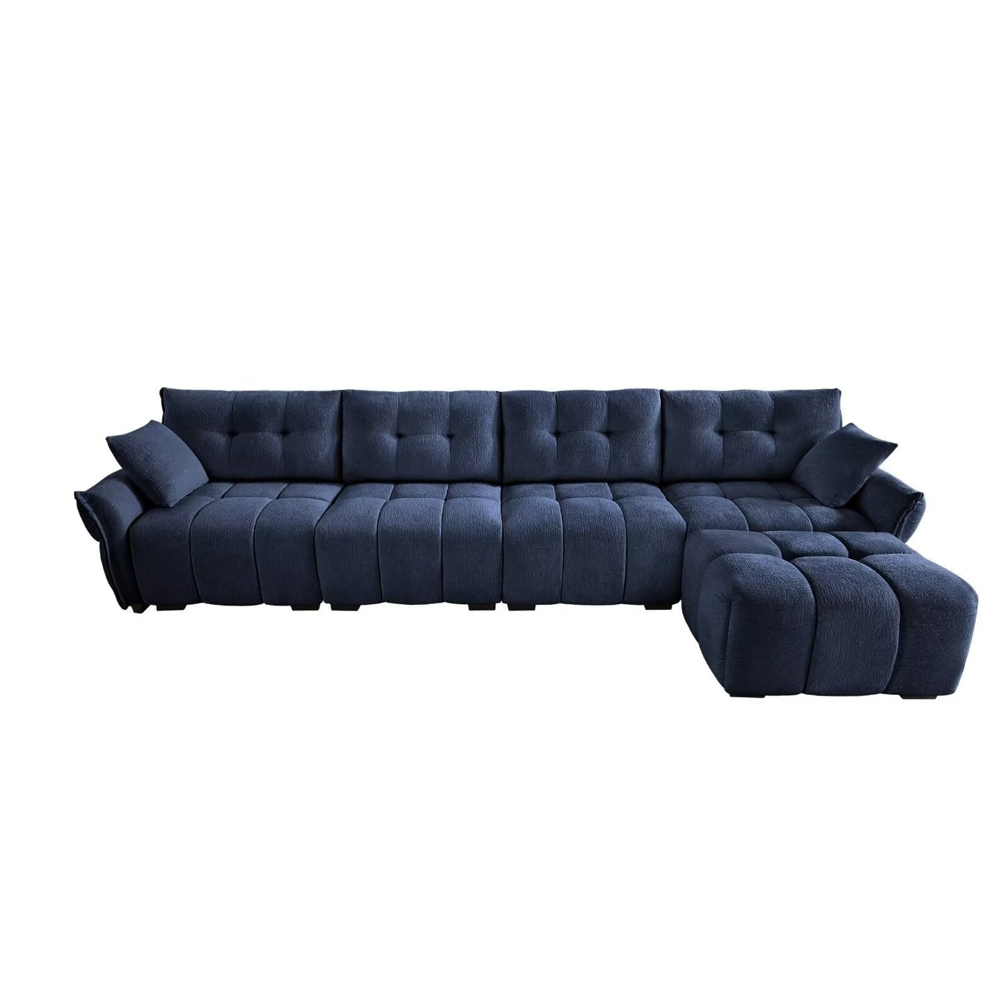 Canapé moderne en chenille, structure en bois massif avec coussin haute élasticité