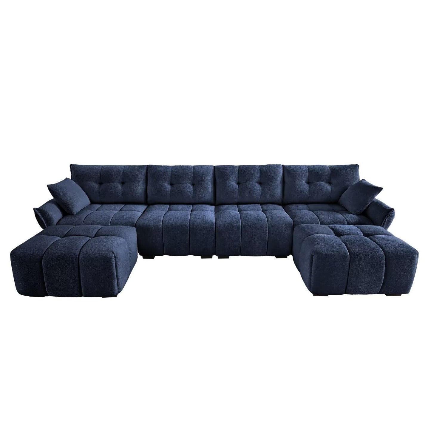 Canapé moderne en chenille, structure en bois massif avec coussin haute élasticité