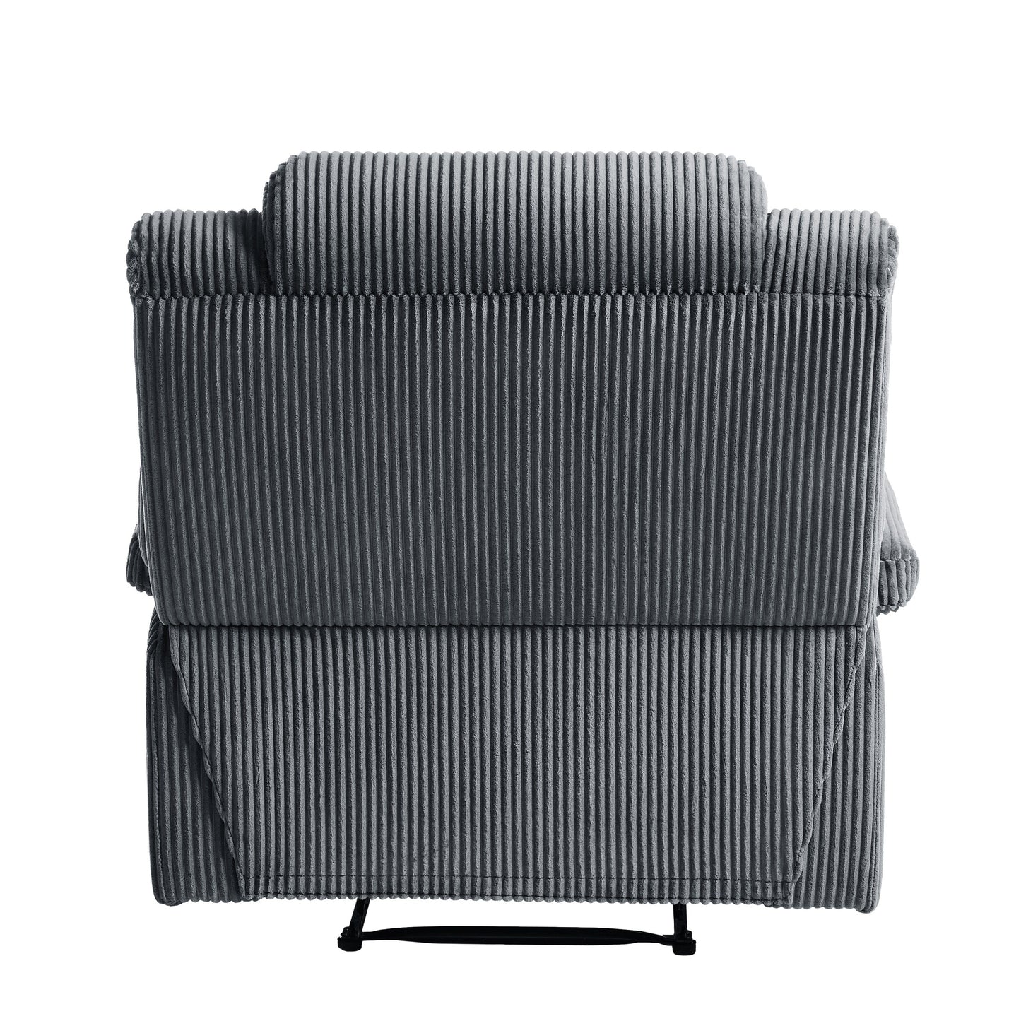 Fauteuil inclinable manuel moderne en velours côtelé, chaise longue inclinable réglable avec accoudoirs larges