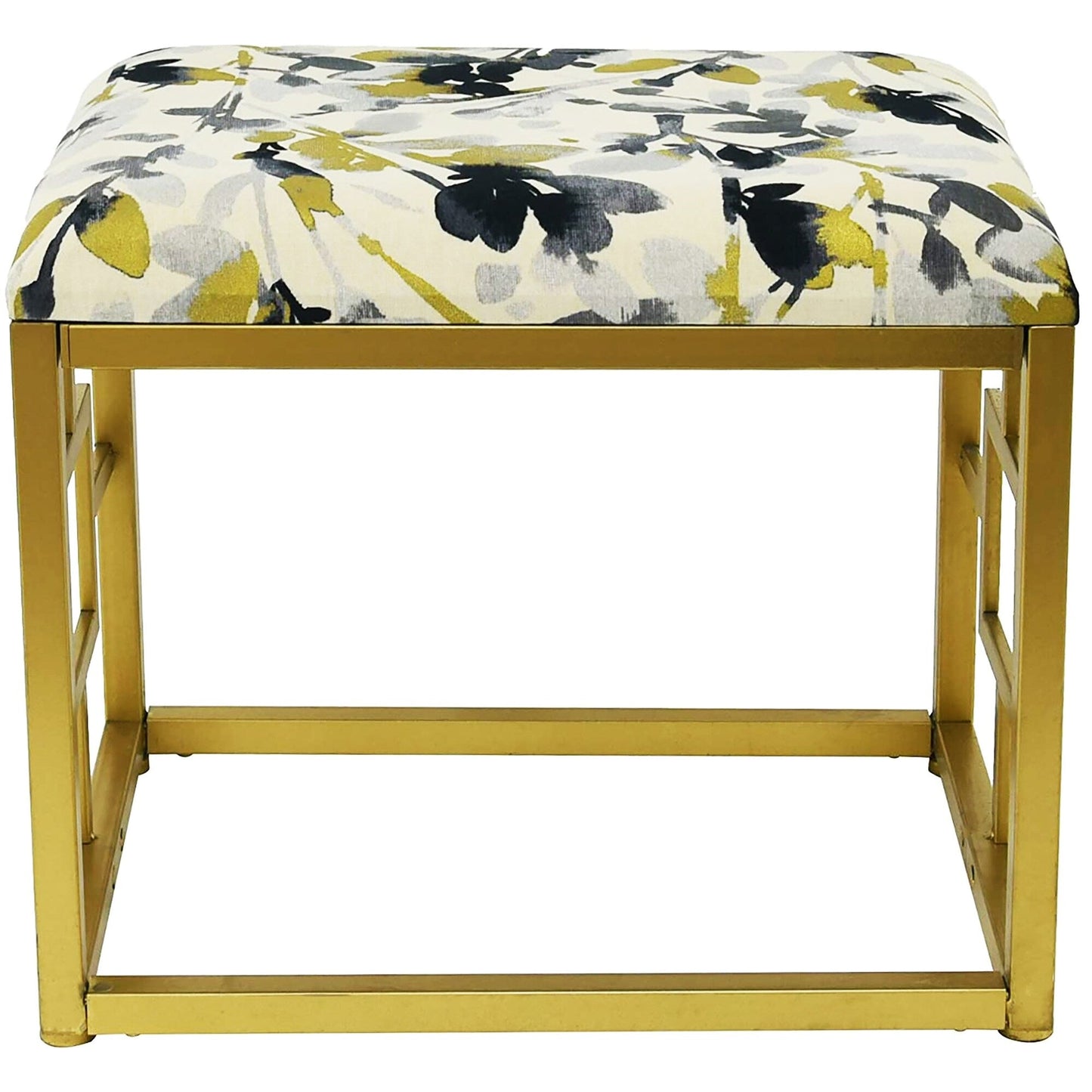 Pouf moderne rembourré en tissu avec rembourrage en mousse, 20 po de large