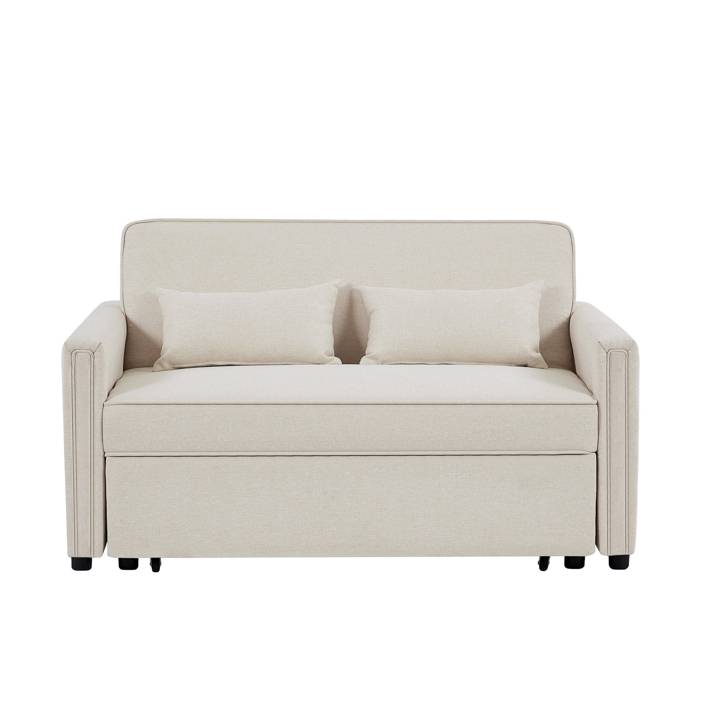 Canapé-lit convertible en lin avec dossier réglable - 38,60 x 54,00 x 31,90