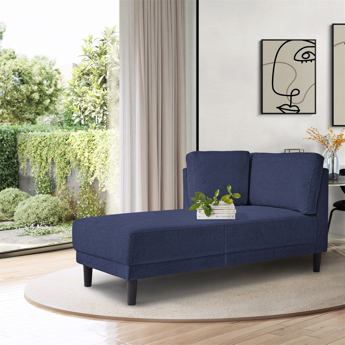 Fauteuil d'angle moderne en lin par Harper&Bright Designs