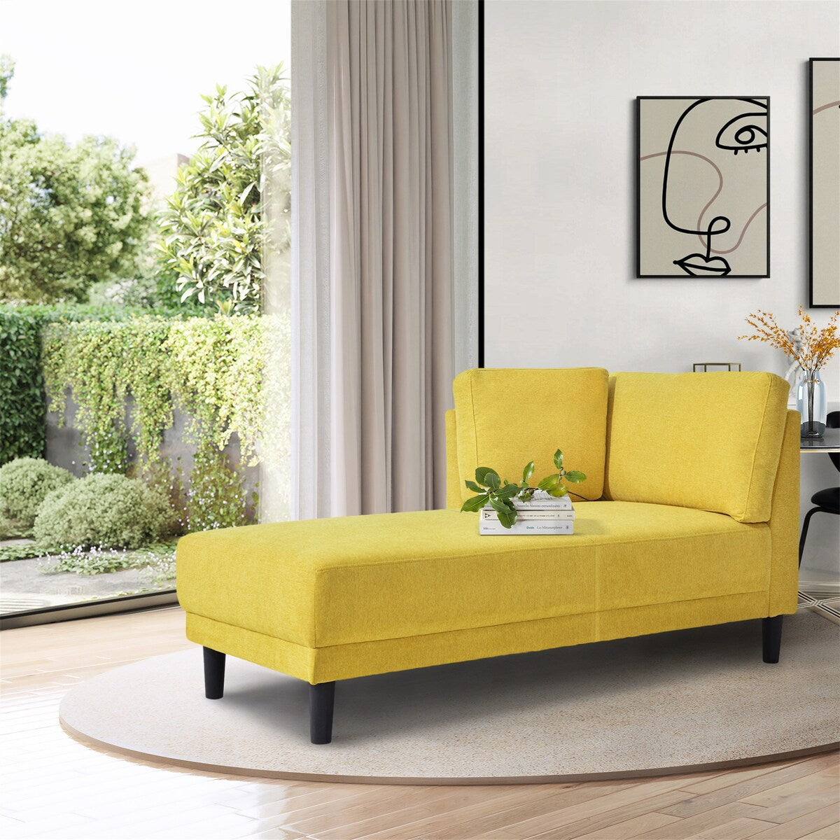 Fauteuil d'angle moderne en lin par Harper&Bright Designs
