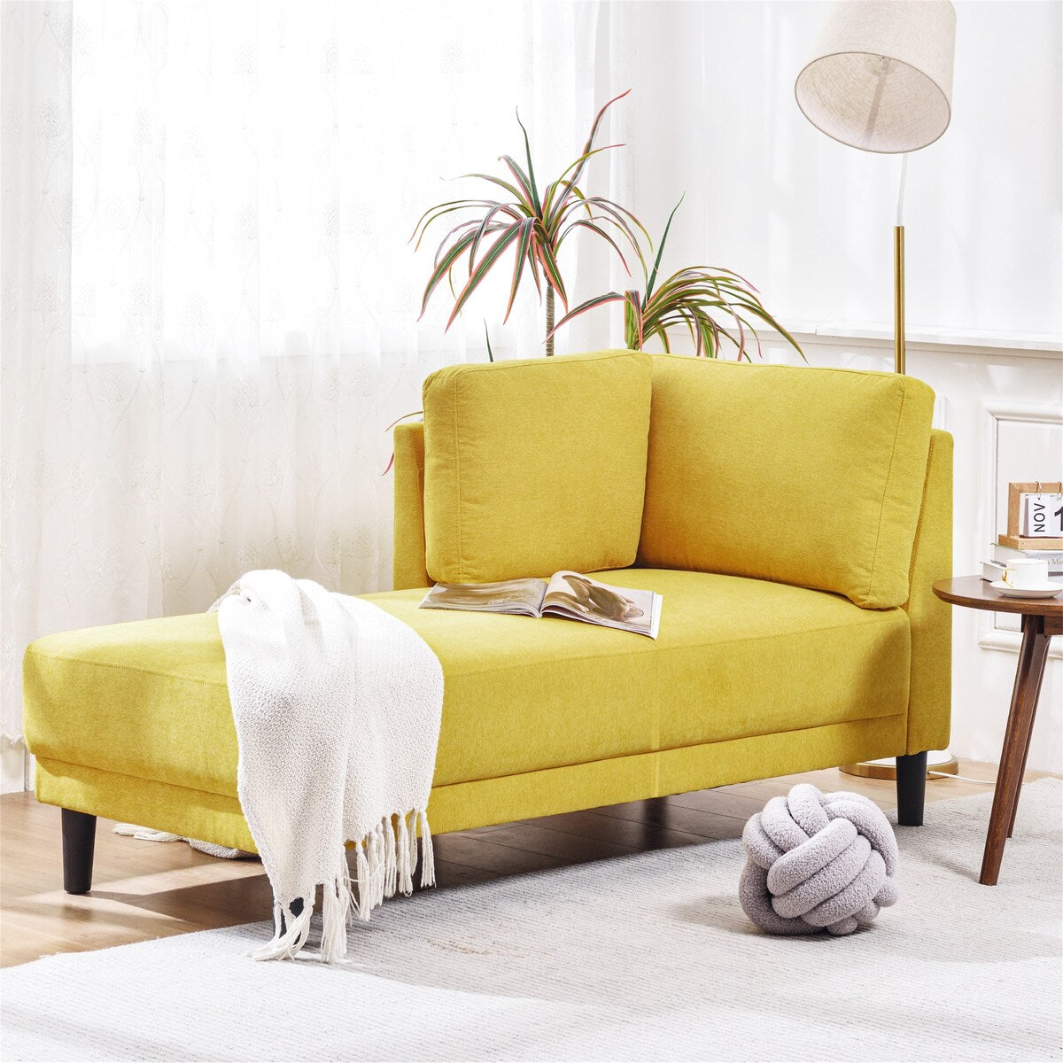 Fauteuil d'angle moderne en lin par Harper&Bright Designs