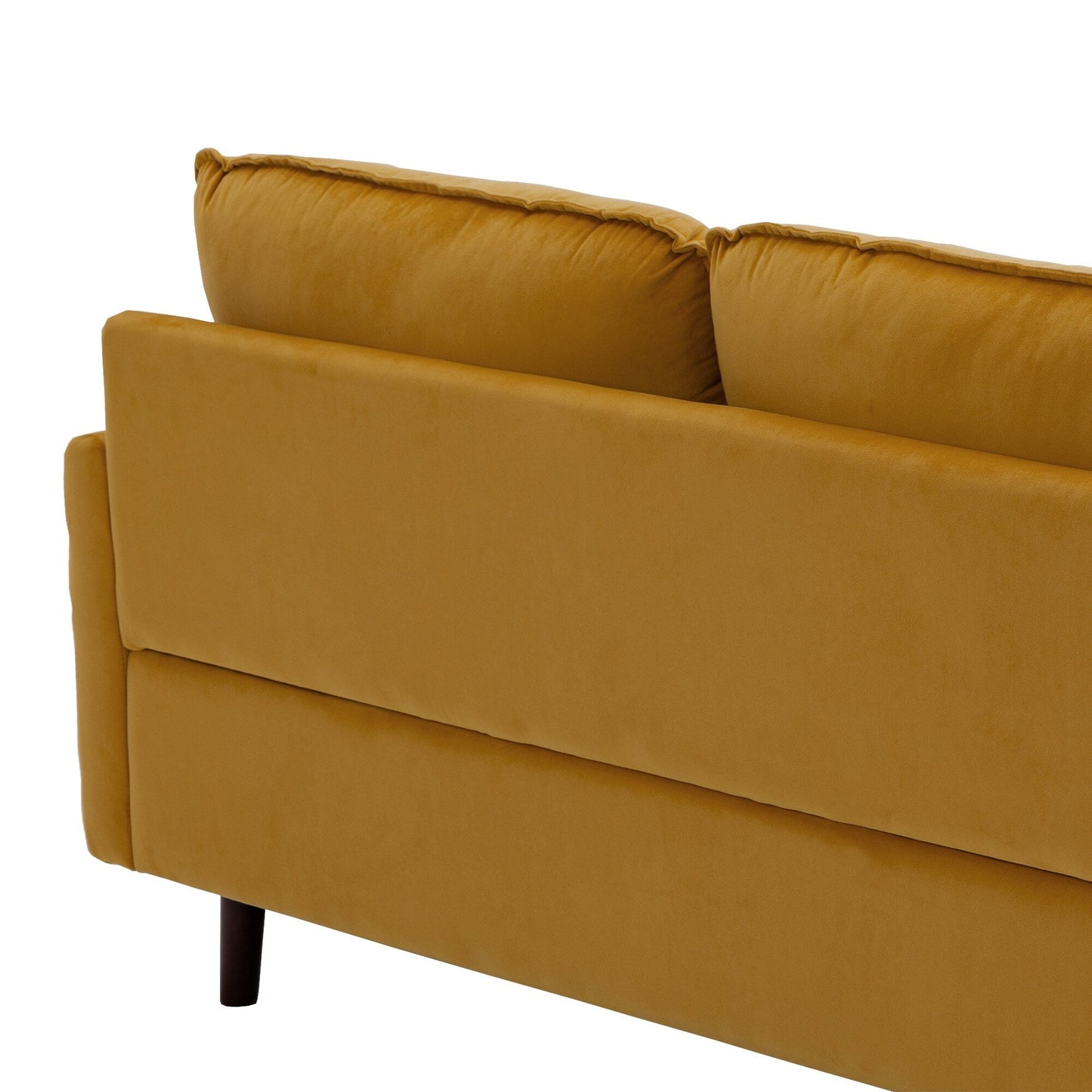 Canapé causeuse moderne en velours avec pieds en bois