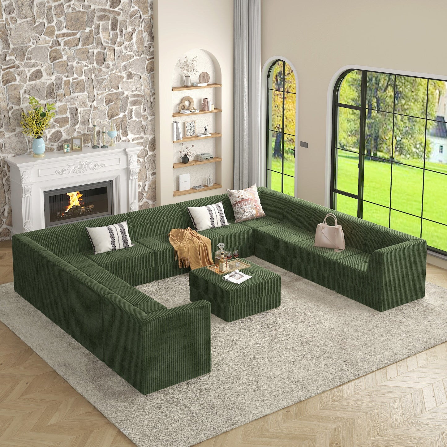 Canapé-lit modulaire moderne et minimaliste sans accoudoirs, siège simple, pour salon et chambre à coucher