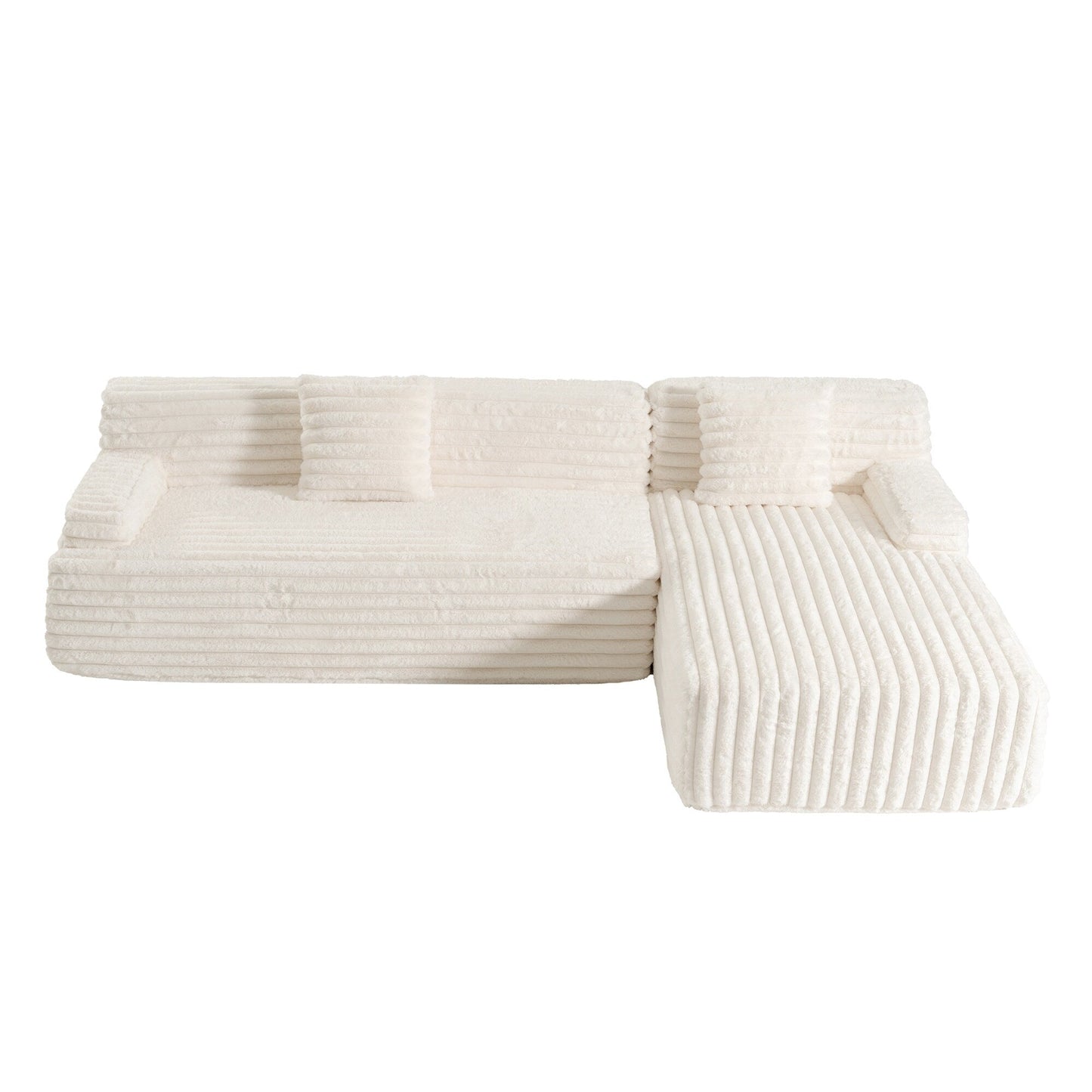 Canapé modulaire moderne Cloud, avec 2 coussins décoratifs, pour le salon