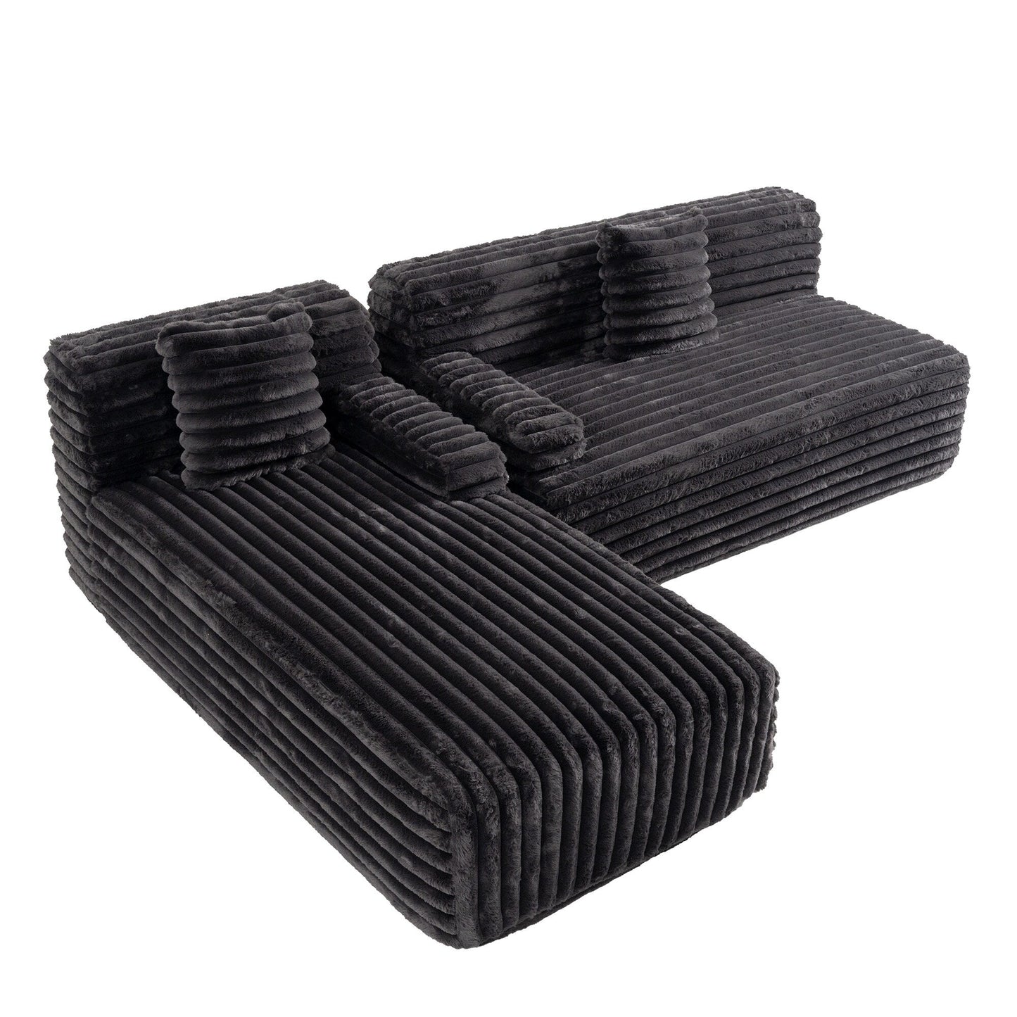 Canapé modulaire moderne Cloud, avec 2 coussins décoratifs, pour le salon
