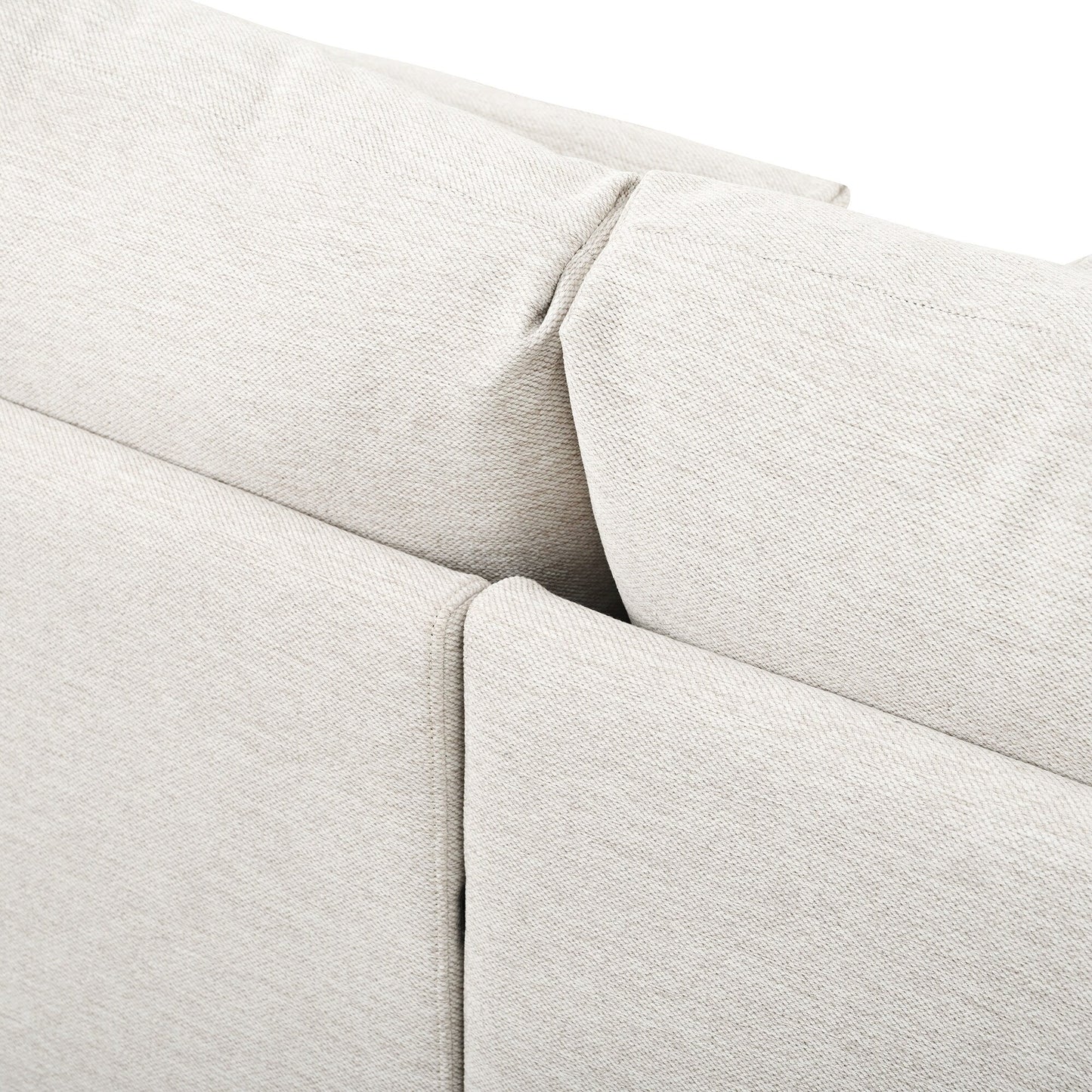 Canapé modulable moderne en L 4 places avec 5 coussins et pouf amovible pour salon ou bureau