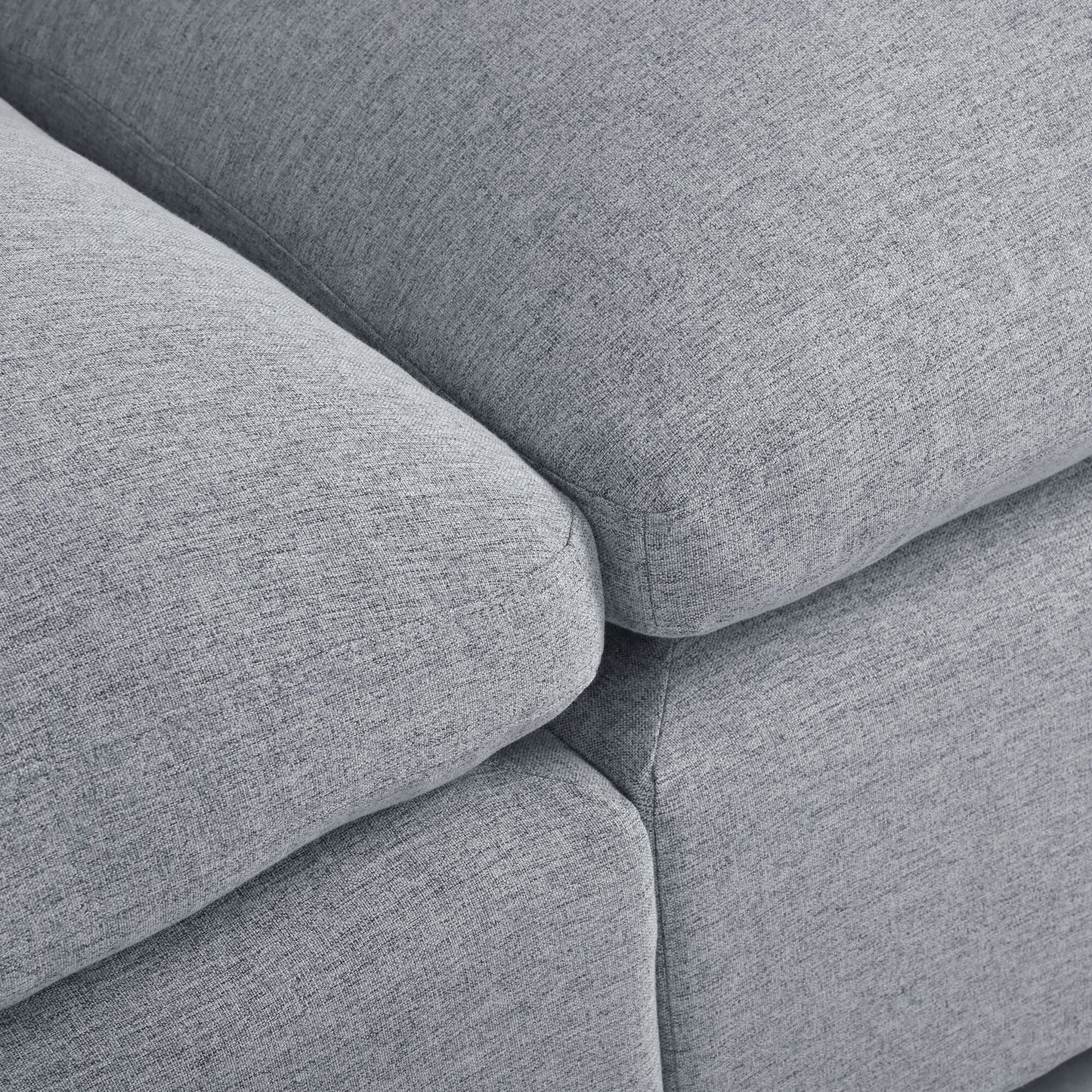 Canapé modulaire moderne en U avec pouf amovible et coussins pour le salon