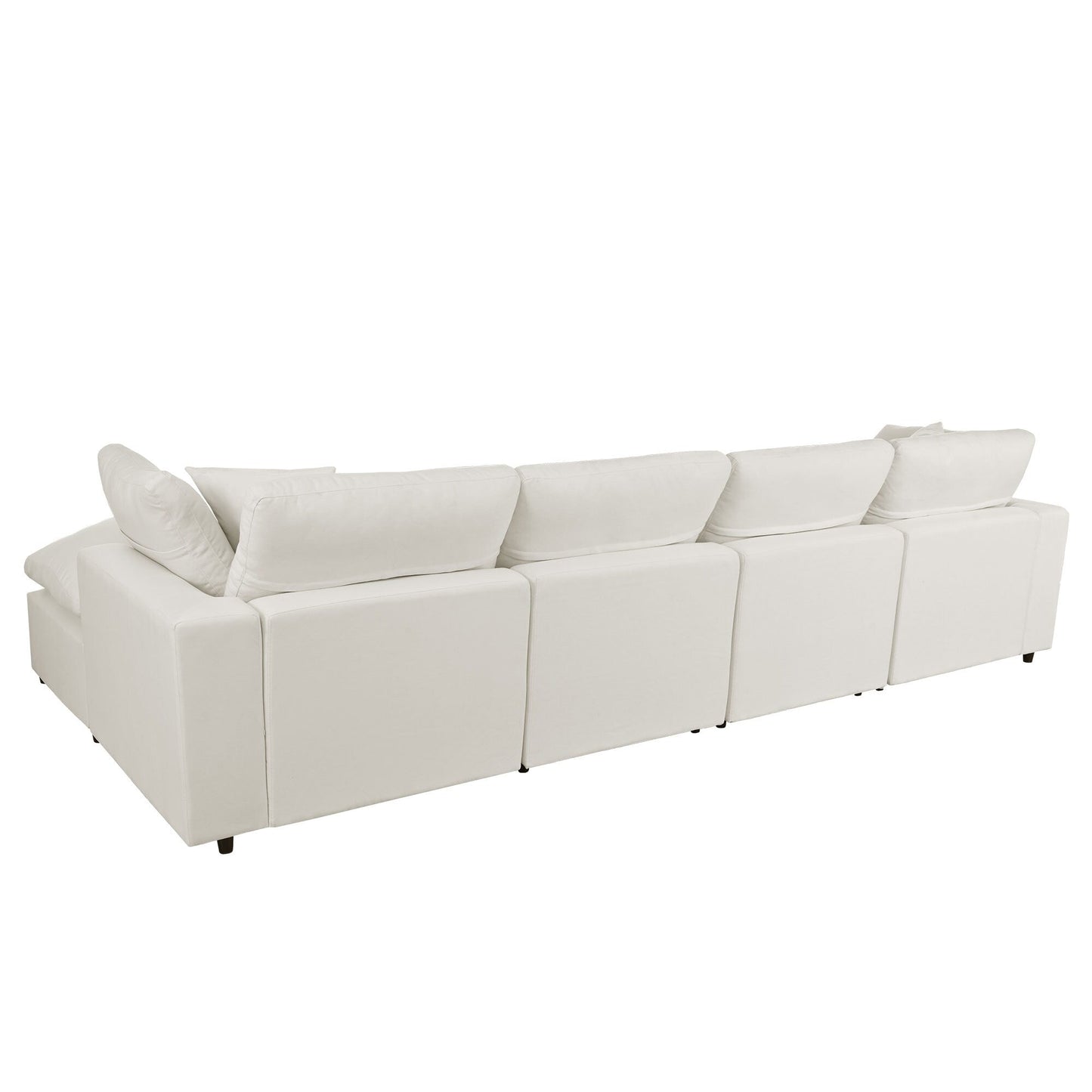 Canapé modulaire moderne en U avec pouf amovible et coussins pour le salon