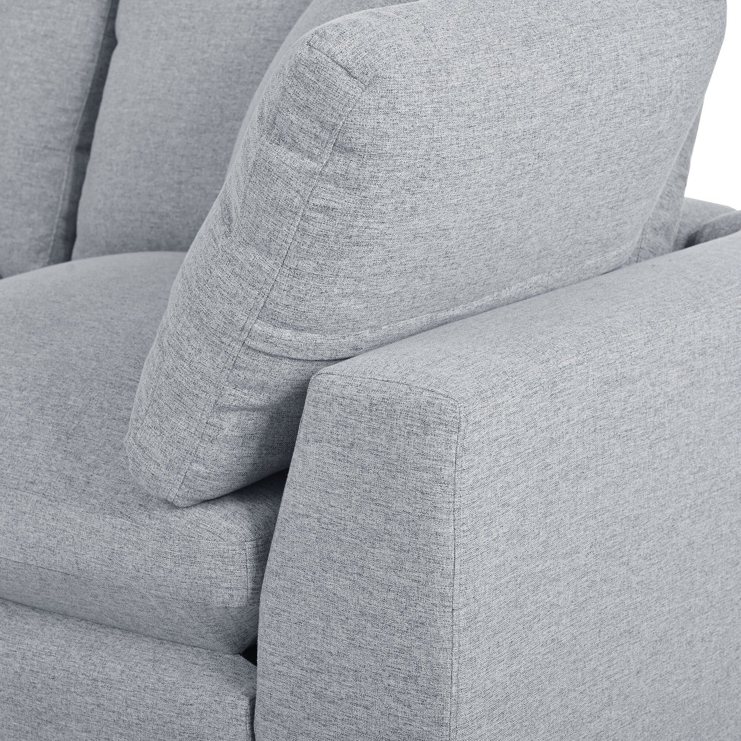 Canapé modulaire moderne en U avec pouf amovible et coussins pour le salon