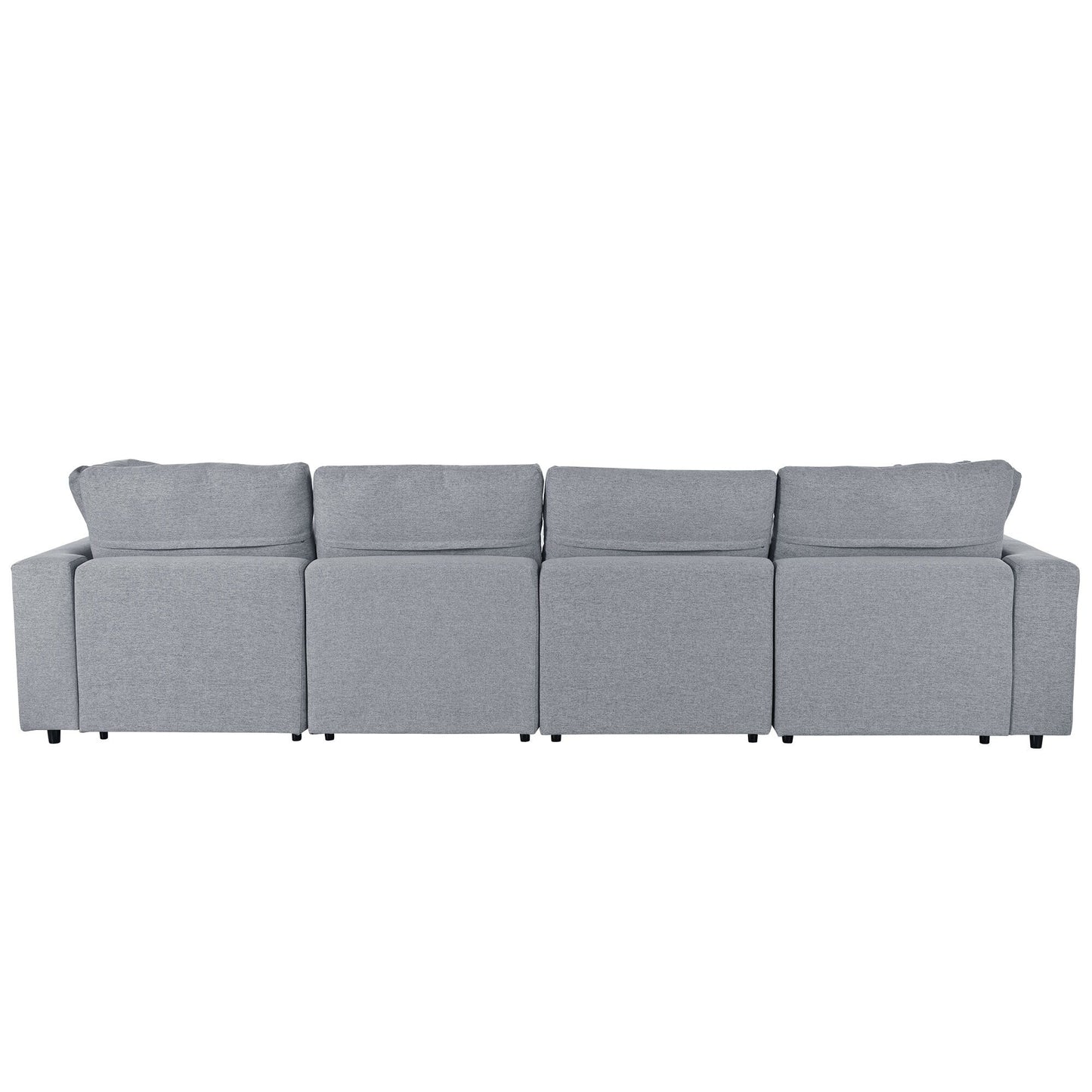 Canapé modulaire moderne en U avec pouf amovible et coussins pour le salon