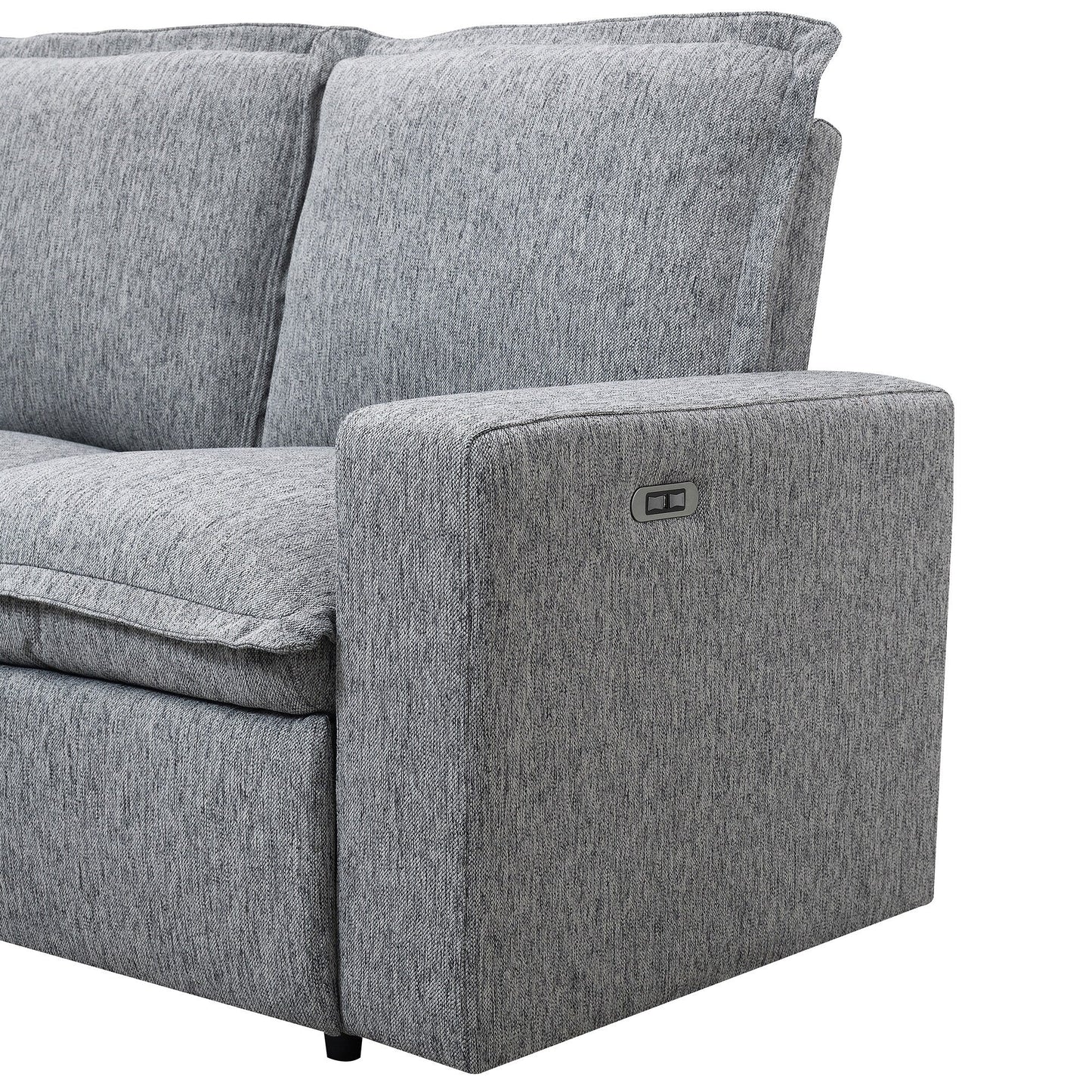 Fauteuil inclinable électrique moderne, canapé moelleux pour home cinéma avec port USB pour salon