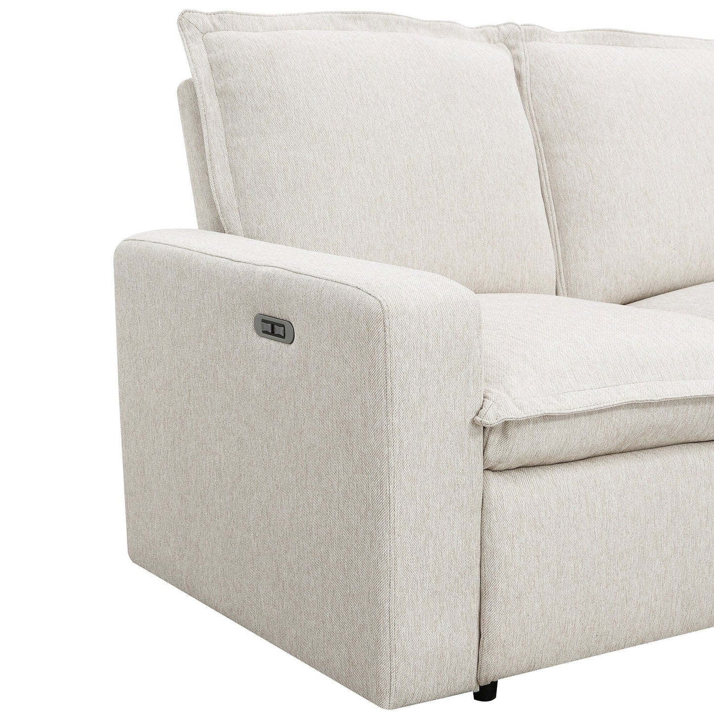 Fauteuil inclinable électrique moderne, canapé moelleux pour home cinéma avec port USB pour salon
