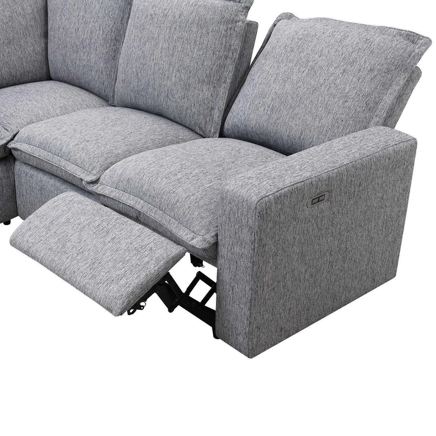 Fauteuil inclinable électrique moderne, canapé moelleux pour home cinéma avec port USB pour salon
