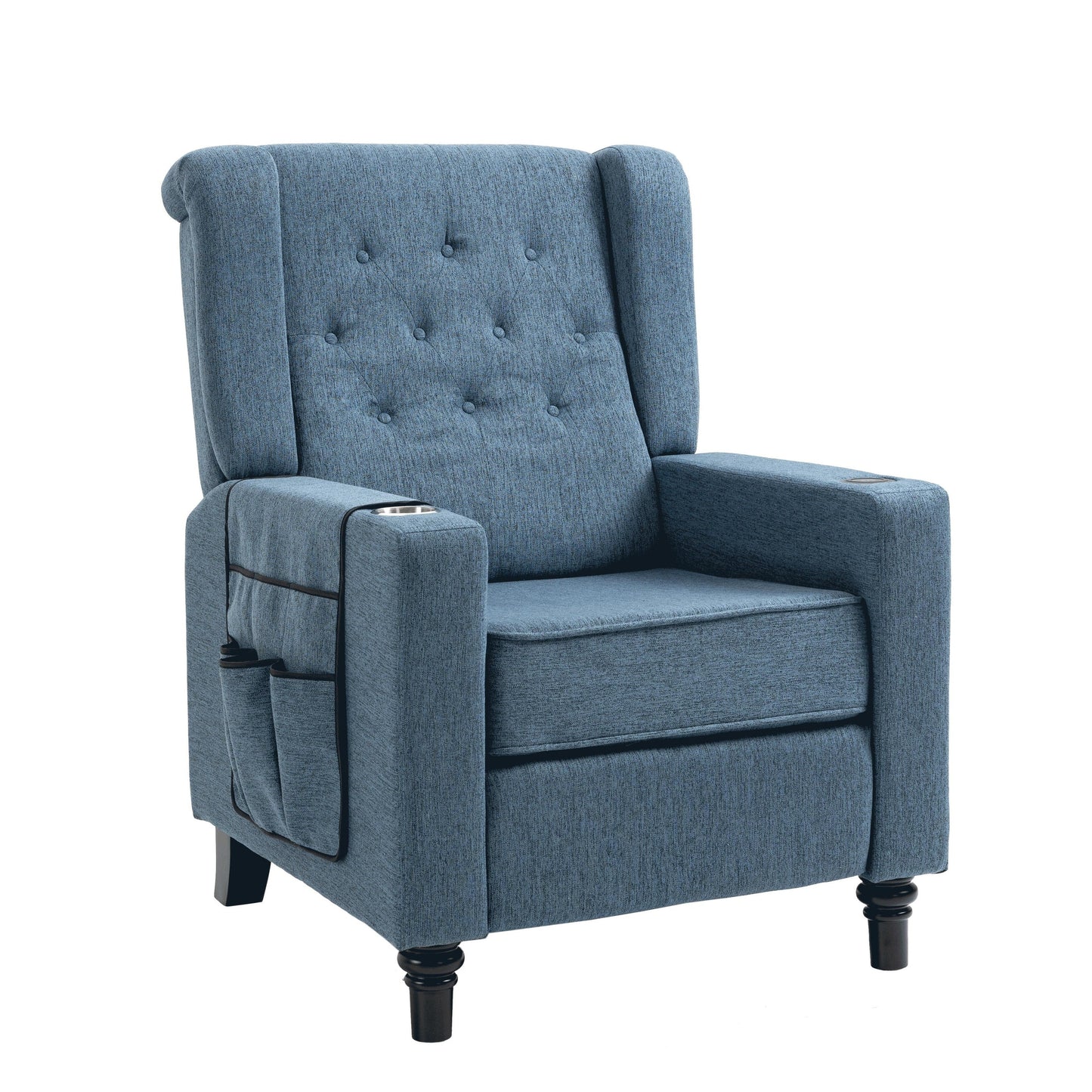 Fauteuil inclinable manuel moderne à dossier bas, siège de cinéma maison, fauteuil de salon à oreilles avec vibrations et chaleur