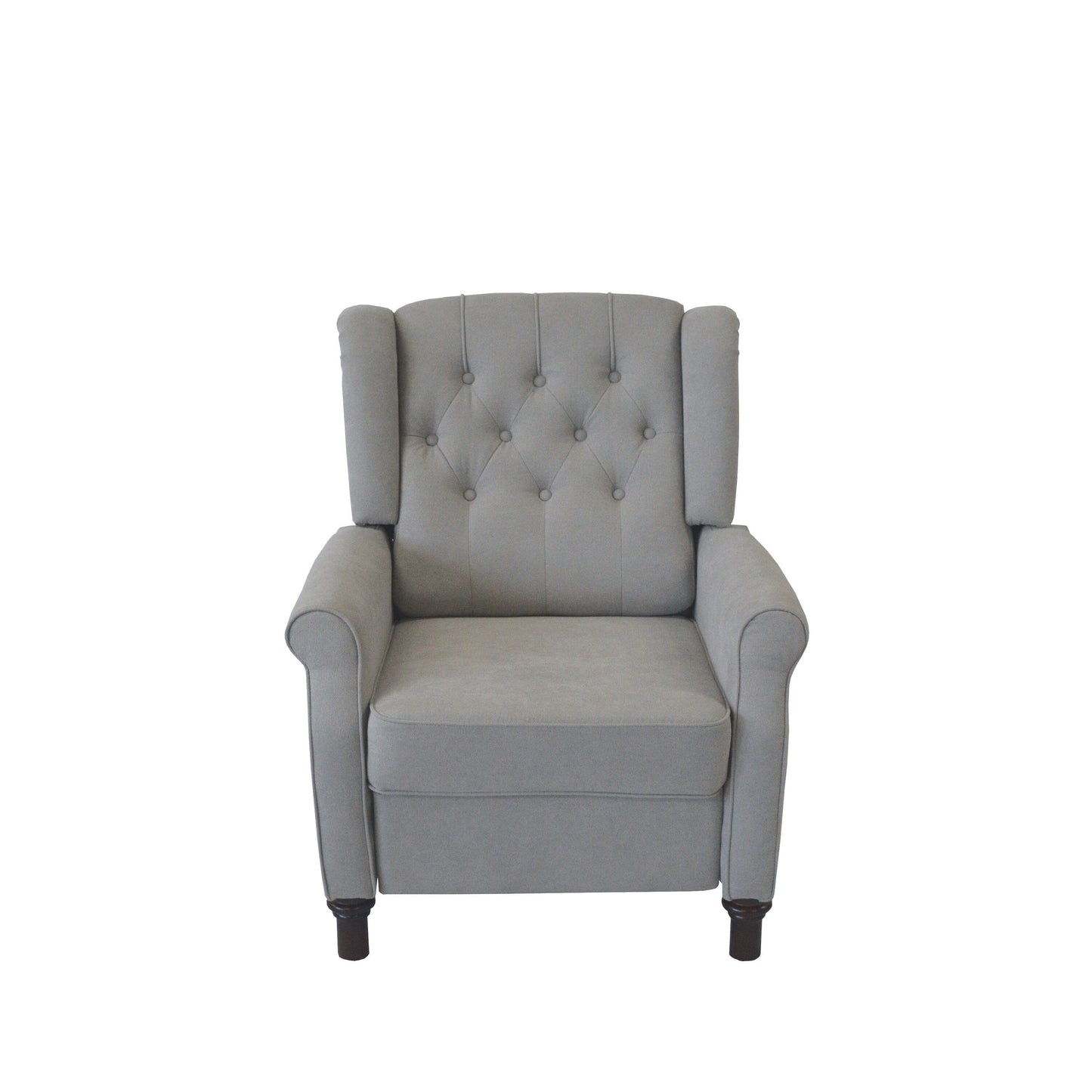 Fauteuil inclinable moderne, fauteuil de salon ergonomique, fauteuil simple avec repose-pieds réglable et dossier à oreilles capitonné à boutons