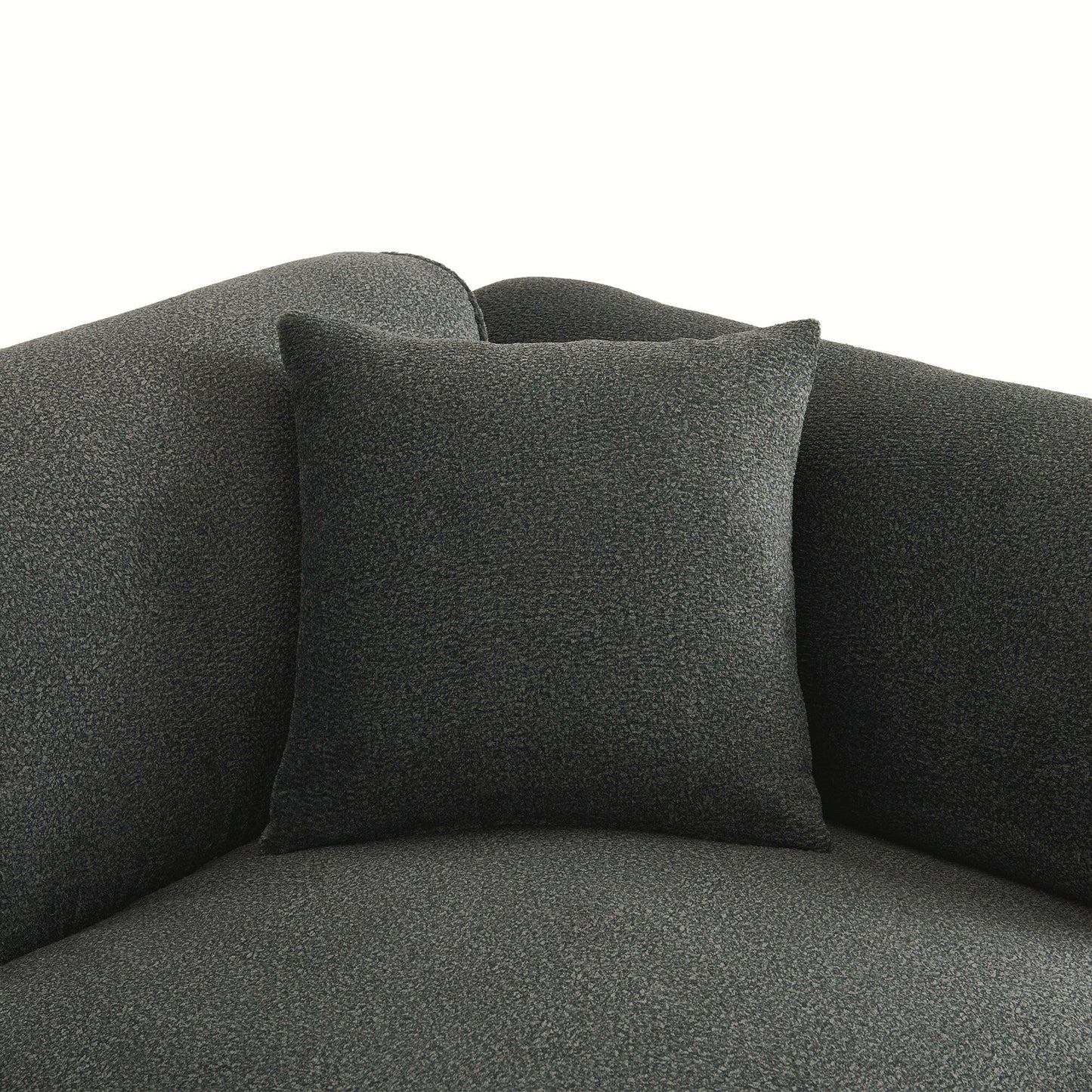 Canapé sectionnel moderne de luxe en velours 4 places avec pouf amovible et oreillers pour salon appartement