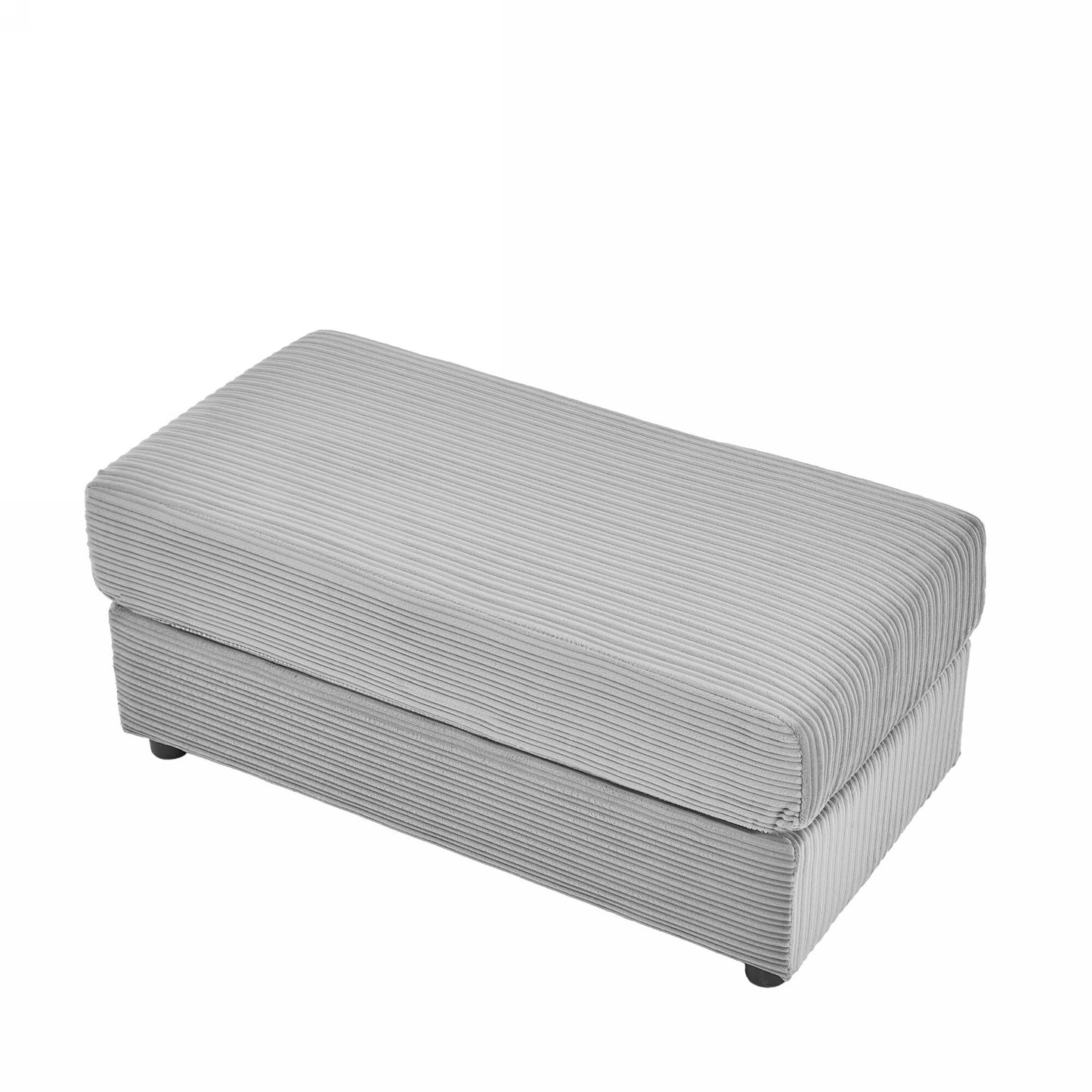 Canapé simple moderne avec pouf amovible, rangement dissimulé, ports USB, porte-gobelets et support de téléphone pour le salon