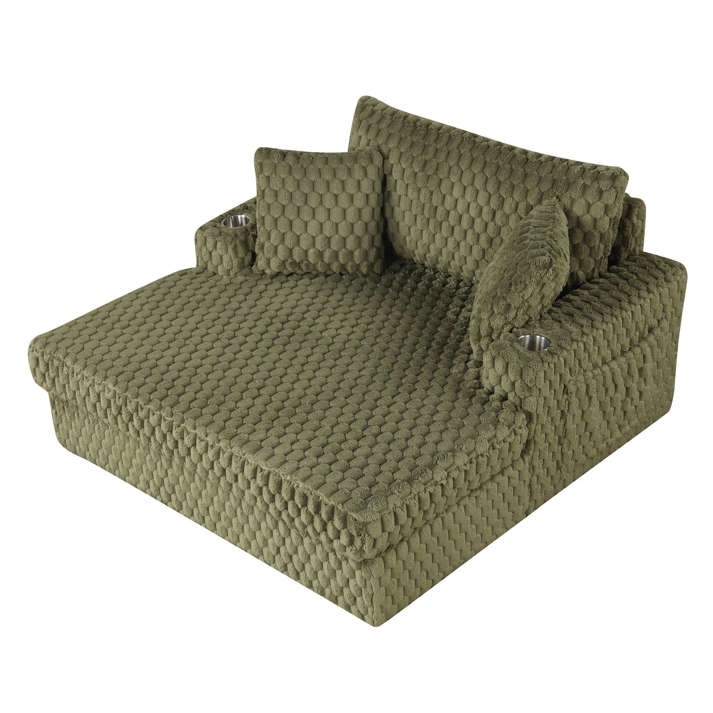 Canapé-lit d'intérieur moderne et doux avec coussins