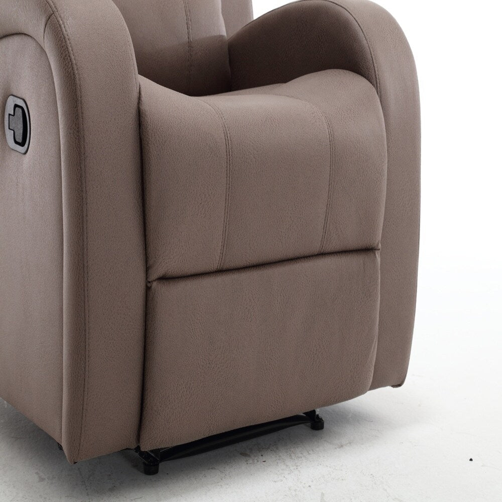 Fauteuil inclinable manuel moderne en cuir souple et similicuir