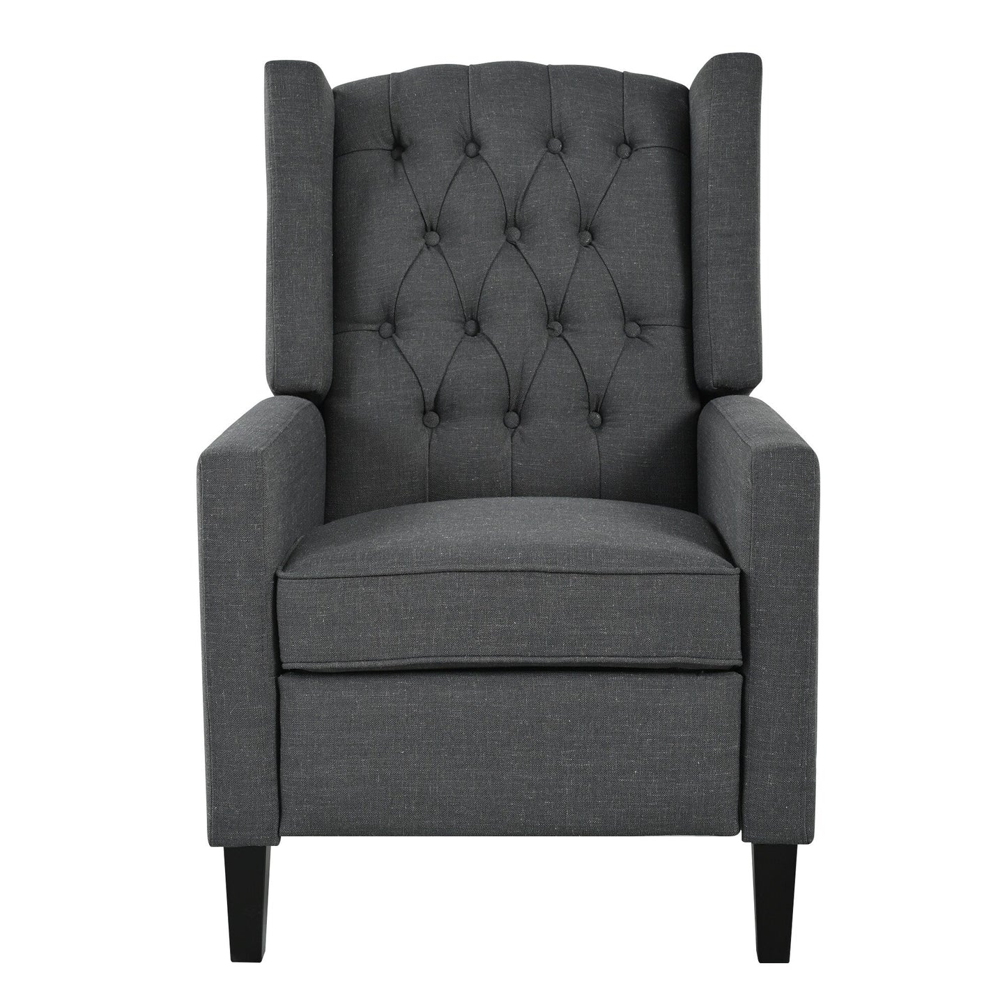 Fauteuil inclinable moderne capitonné avec table d'appoint pliable et ports de chargement USB pour salon ou chambre