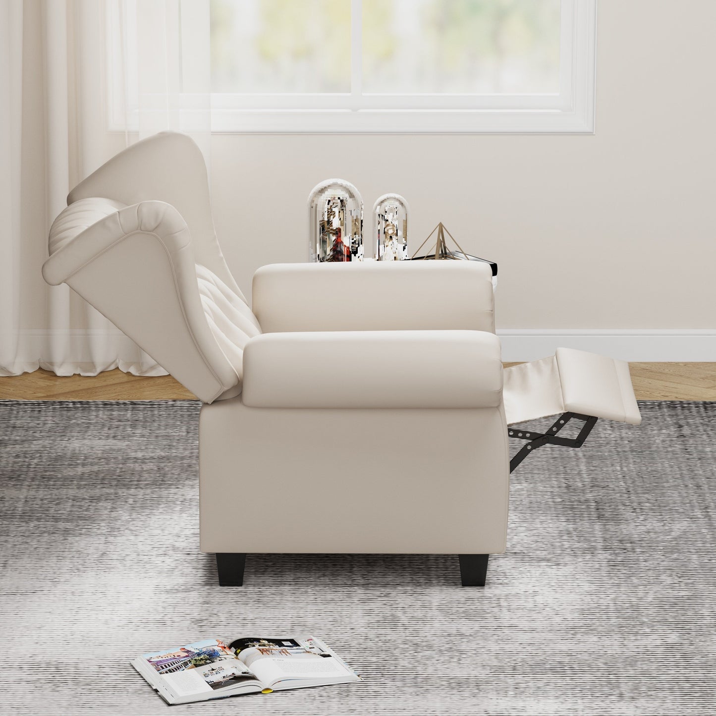 Fauteuil inclinable moderne capitonné et relevable