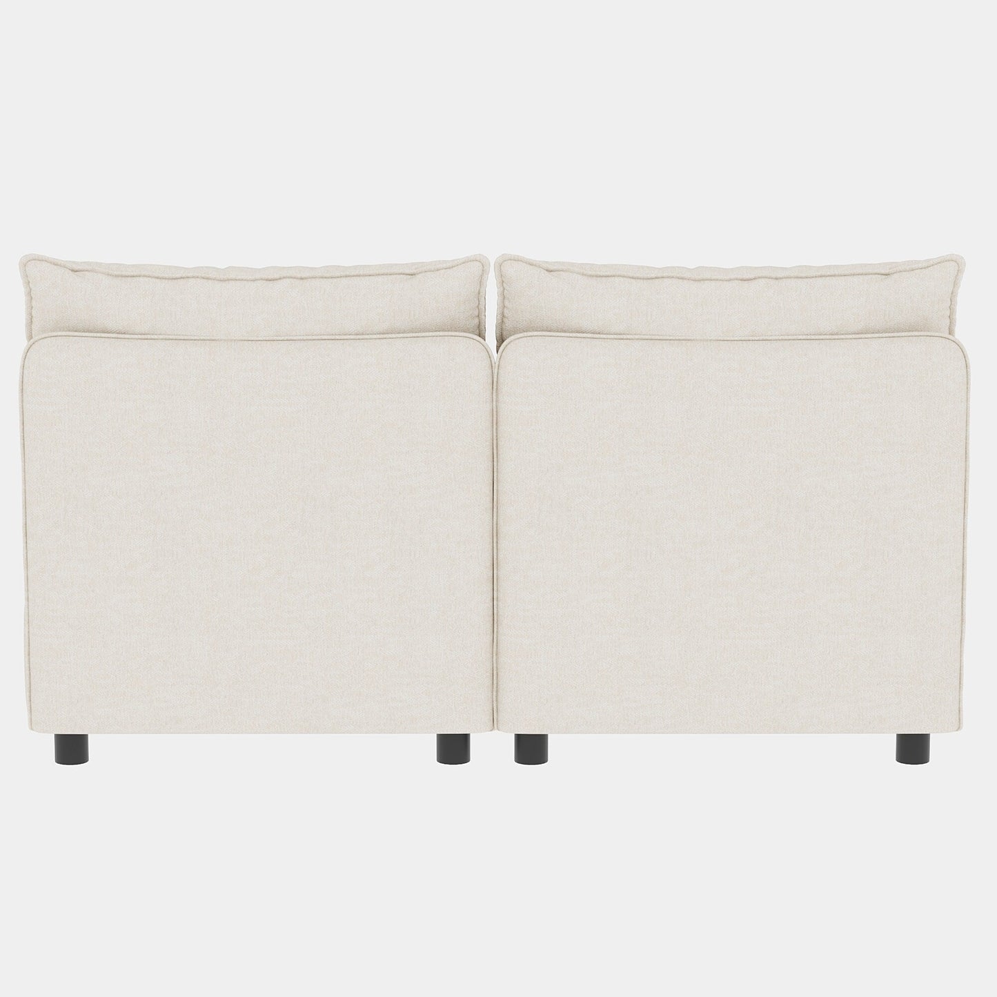 Canapé modulaire en tissu sans accoudoirs, convertible, sectionnel, avec rangement dissimulé, pour le salon