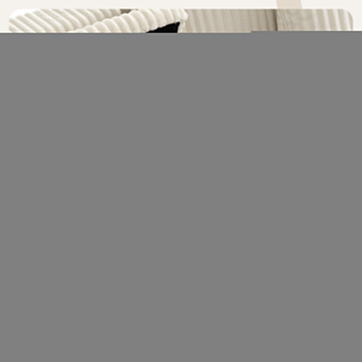 Canapé d'angle modulaire en velours côtelé avec haut-parleurs Bluetooth, ports de charge, porte-gobelets, rangement et pouf pour le salon
