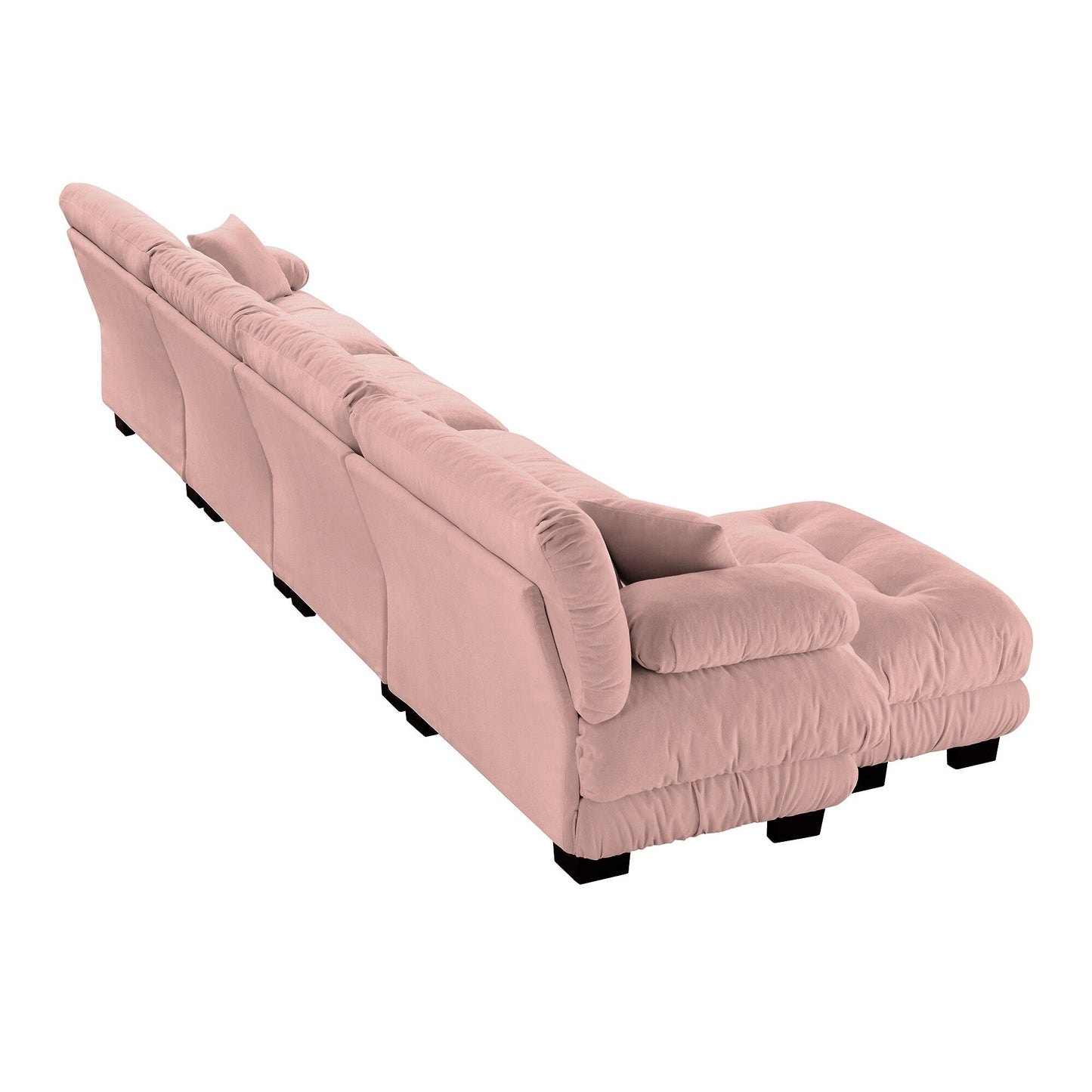 Canapé modulaire 4 places en forme de L, canapé Cloud à combinaison libre avec poufs convertibles pour le salon
