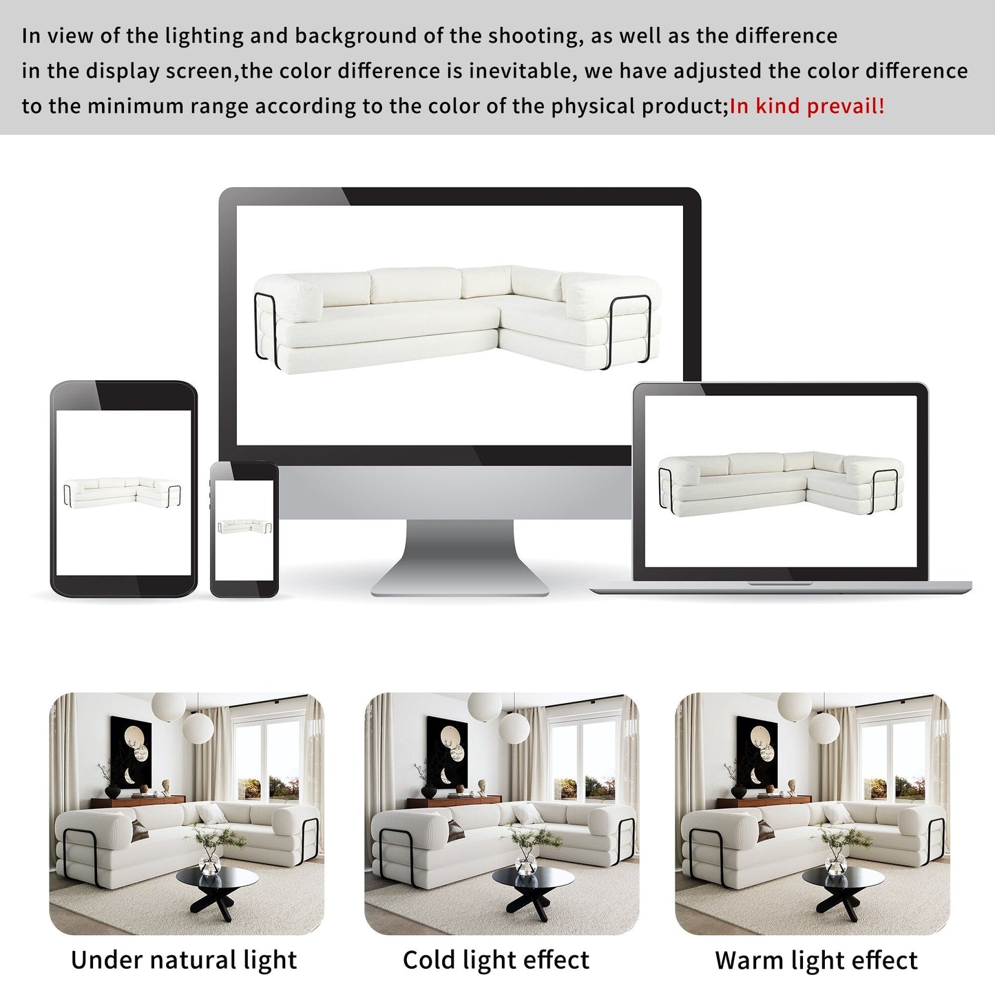 Canapé-lit modulaire en velours côtelé en forme de L, convertible, sectionnel, 4 places, avec coussins compensés, pour salon et appartement